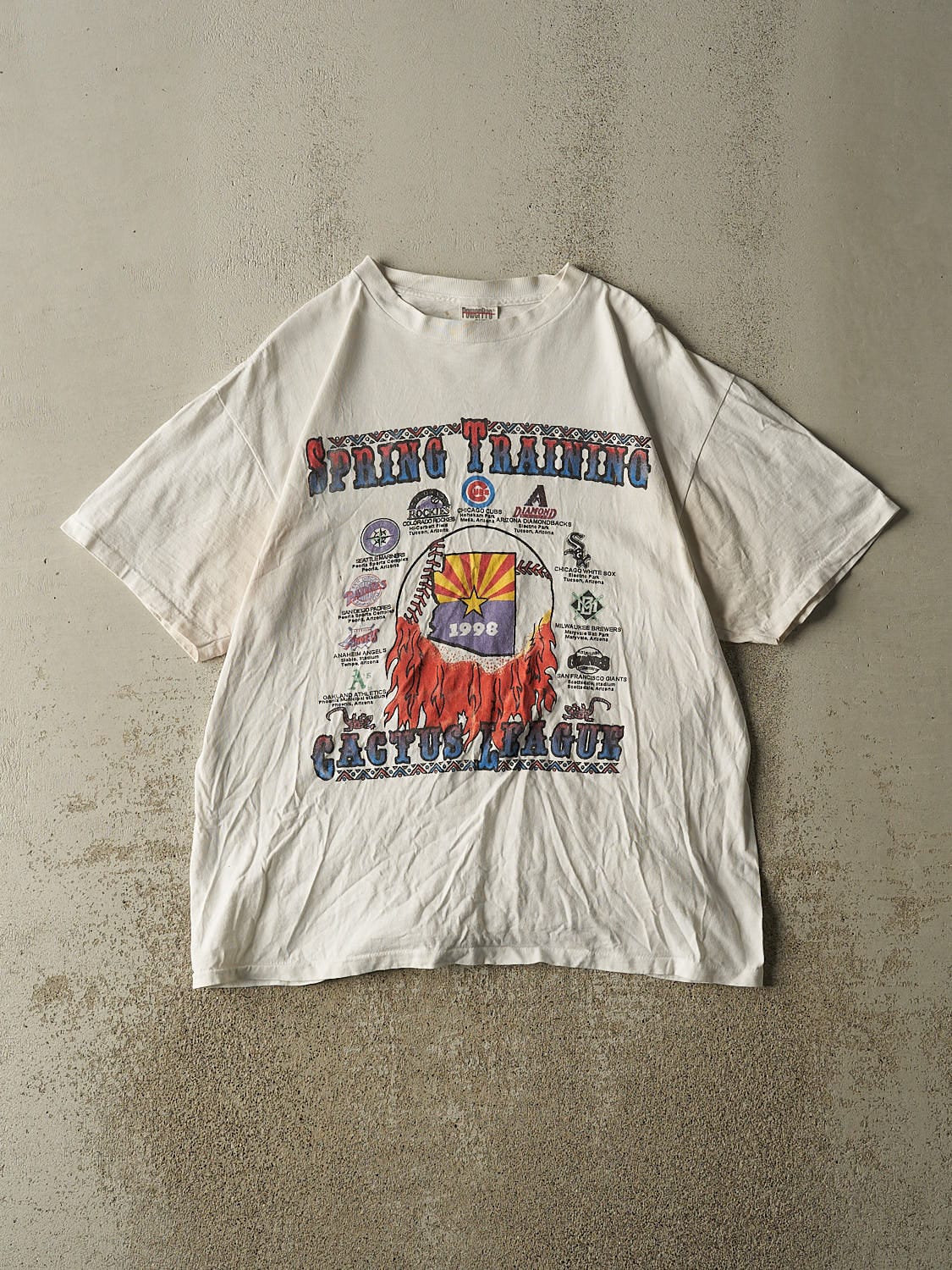 Vintage 98' Beige MLB Spring Training Tee (L)