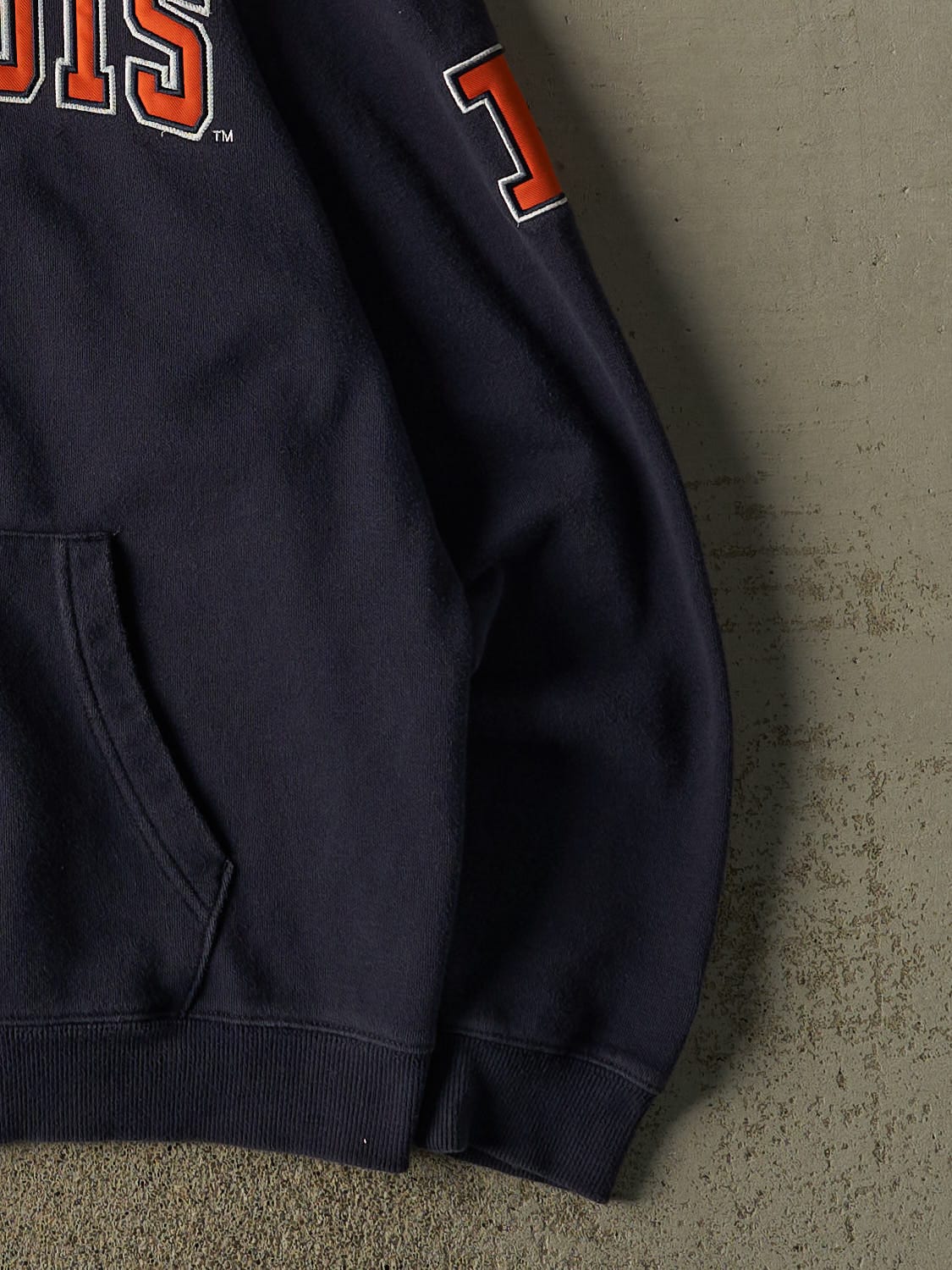 Vintage Y2K Navy Blue University of Illinois Zip Up Hoodie (XL)