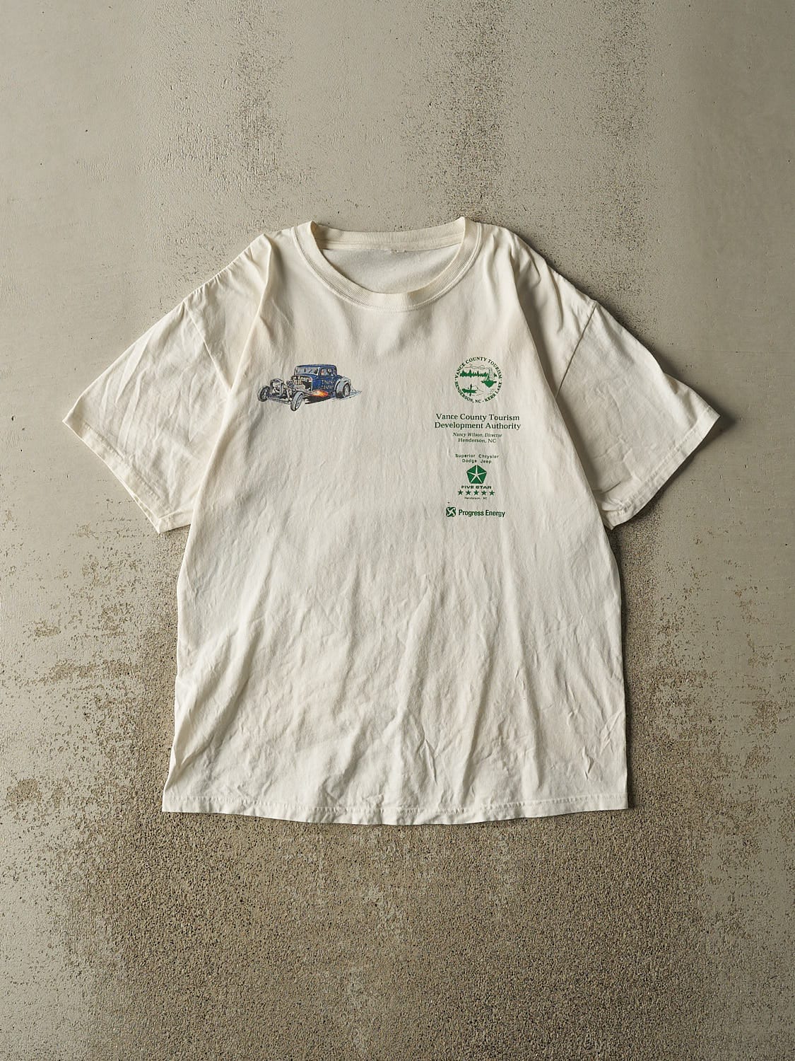 Vintage 08' White Vance County Tourism Tee (M/L)