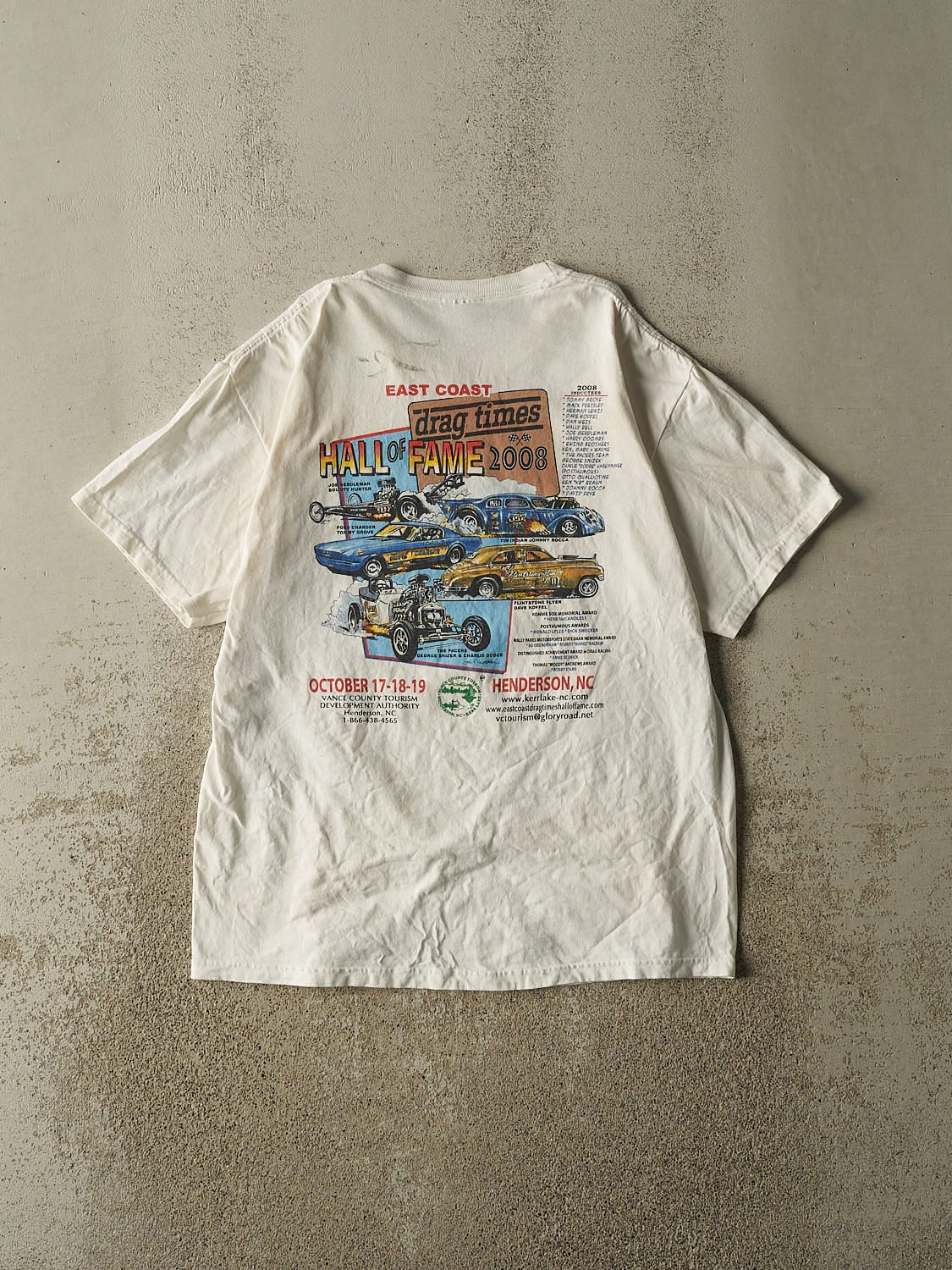 Vintage 08' White Vance County Tourism Tee (M/L)