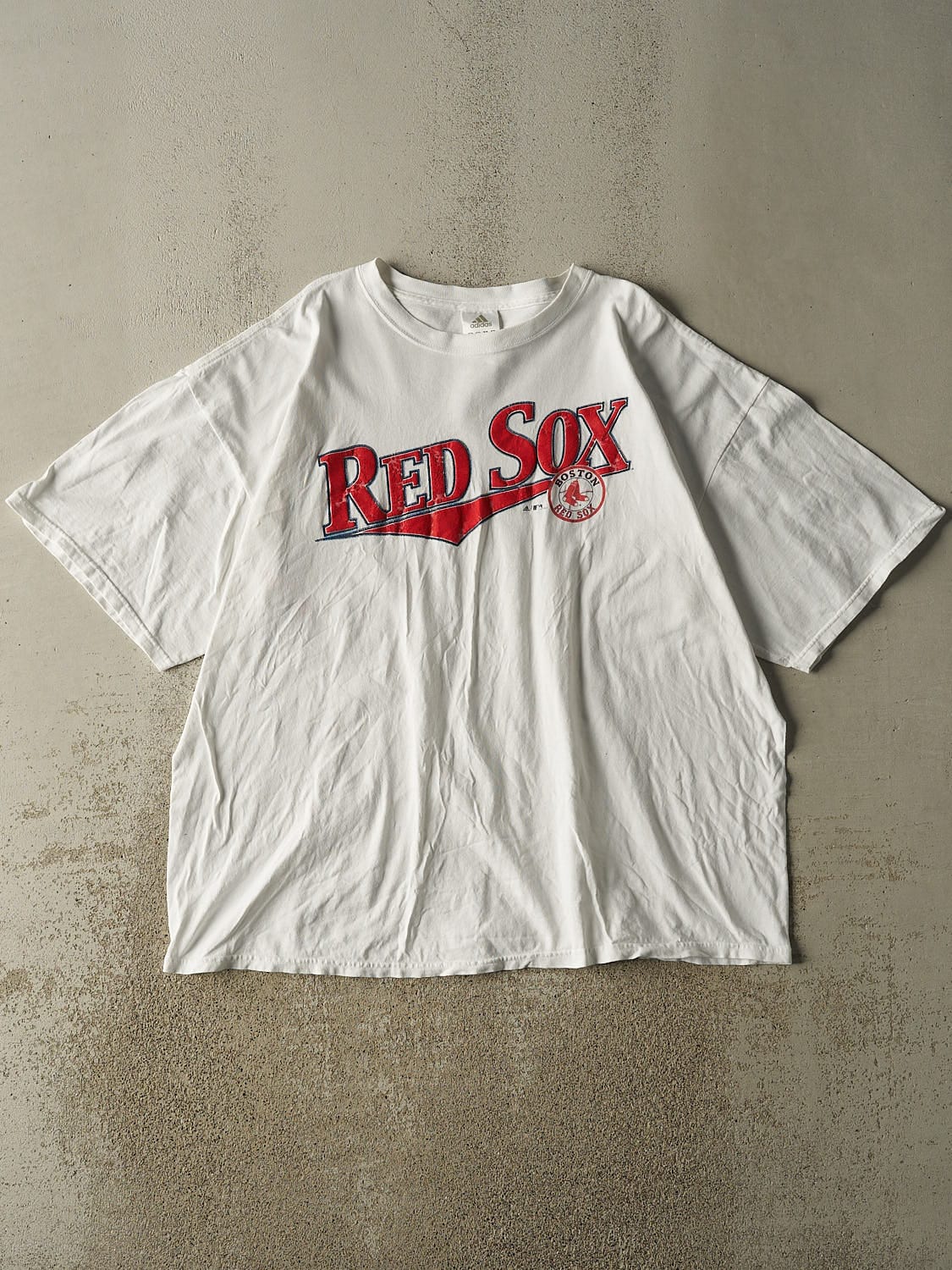 Vintage 02' White Boston Red Sox Tee (XXL)