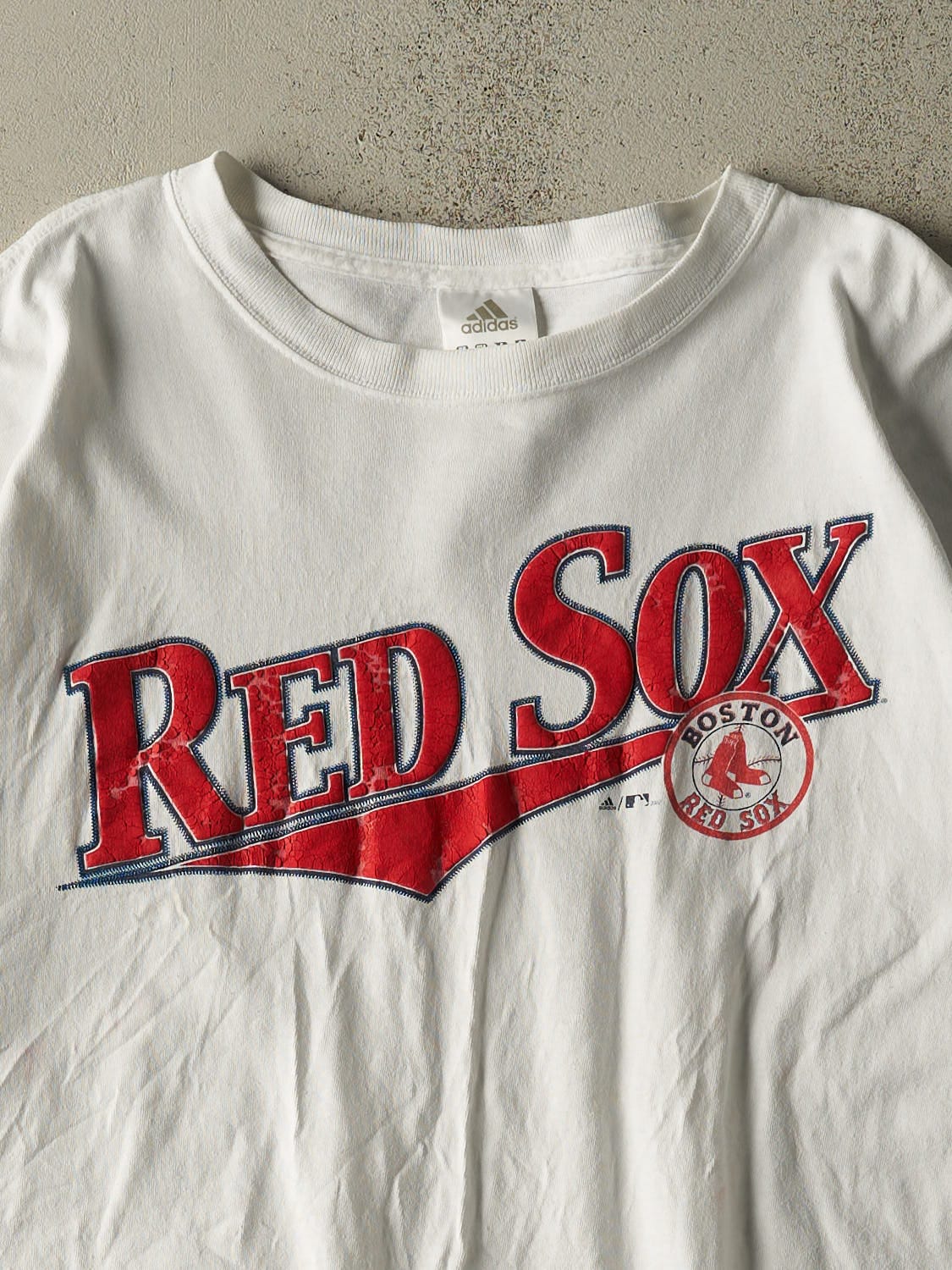 Vintage 02' White Boston Red Sox Tee (XXL)