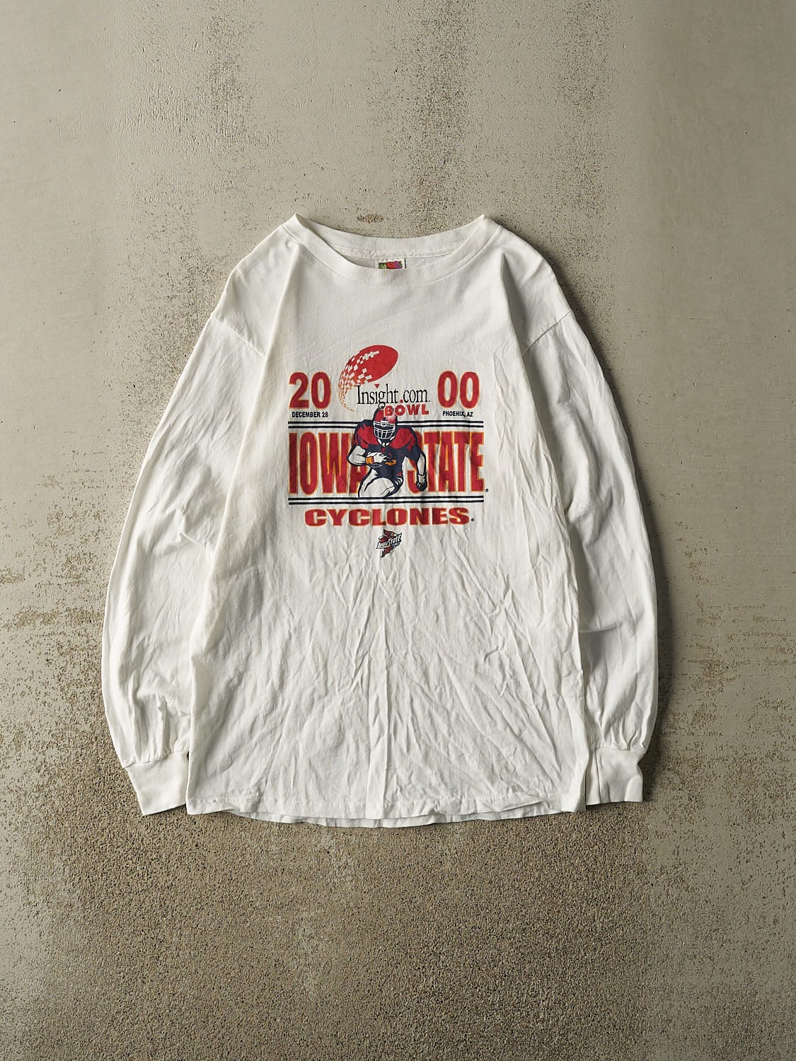 Vintage 00' White Iowa State Cyclones Long Sleeve (S/M)