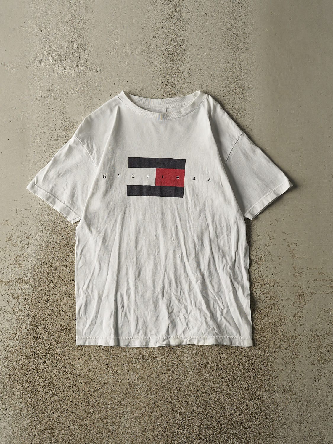 Vintage 90s White Tommy Hilfiger Tee (S/M)