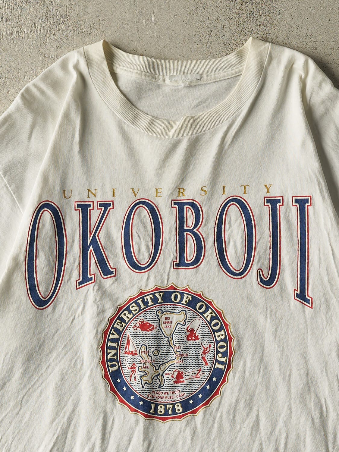 Vintage 90s White University Of Okoboji Tee (XL)