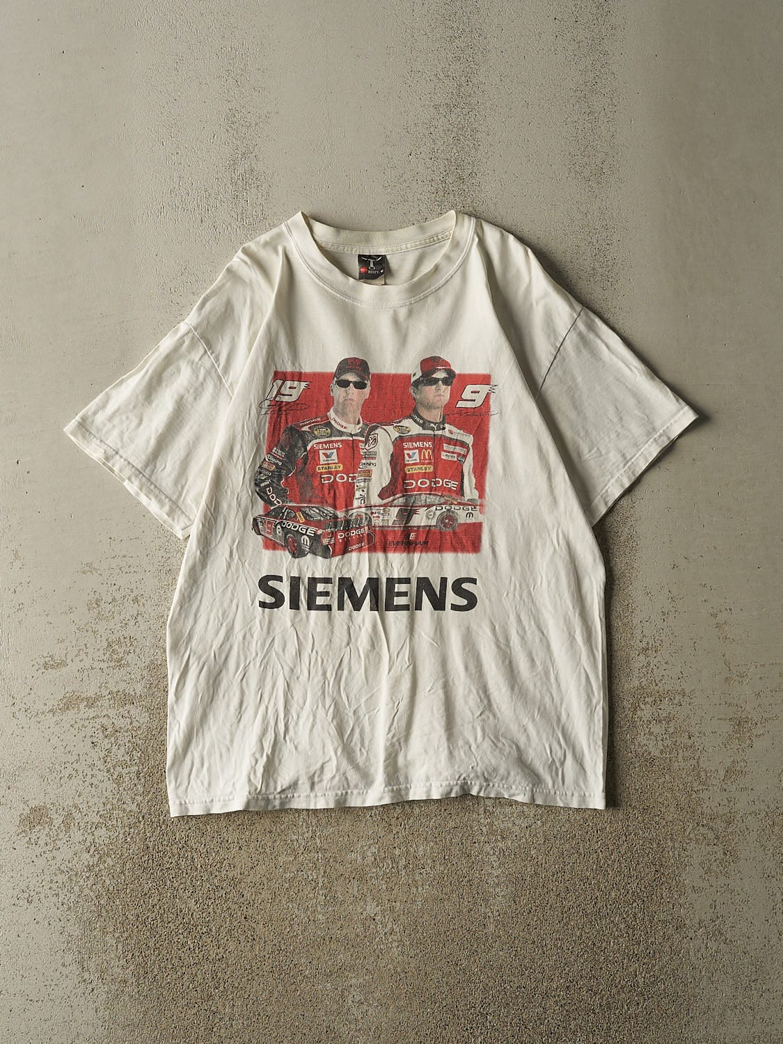 Vintage Y2K White Siemens Racing Tee (L)