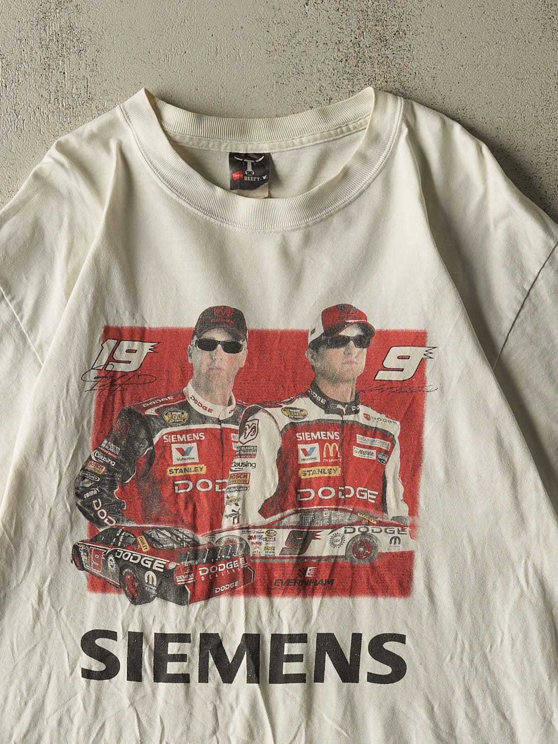 Vintage Y2K White Siemens Racing Tee (L)