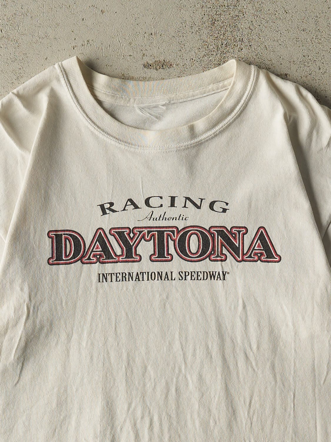 Vintage 90s White Daytona Speedway Tee (S/M)