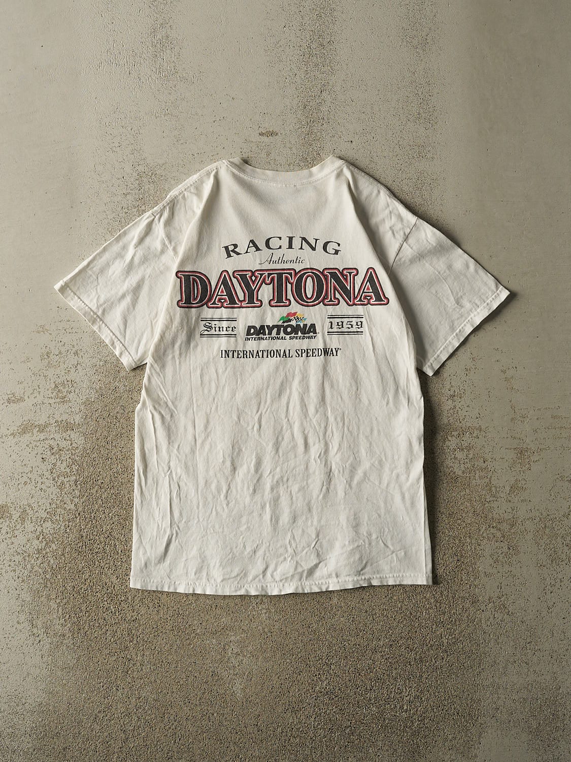 Vintage 90s White Daytona Speedway Tee (S/M)