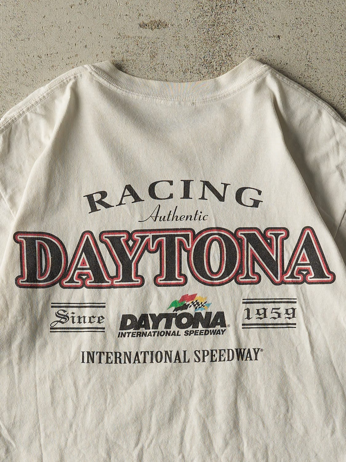 Vintage 90s White Daytona Speedway Tee (S/M)