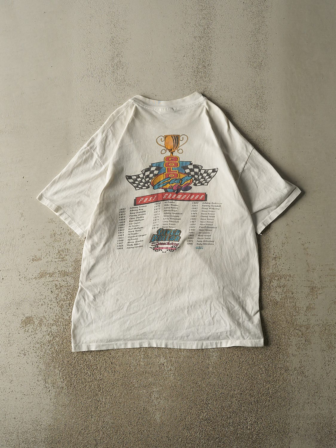 Vintage 96' Beige Gold Cup Racing Tee (L)