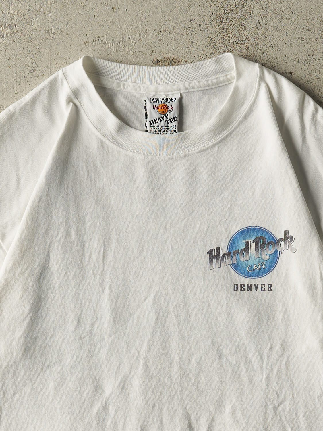 Vintage 90s White Hard Rock Cafe Denver Tee (L)