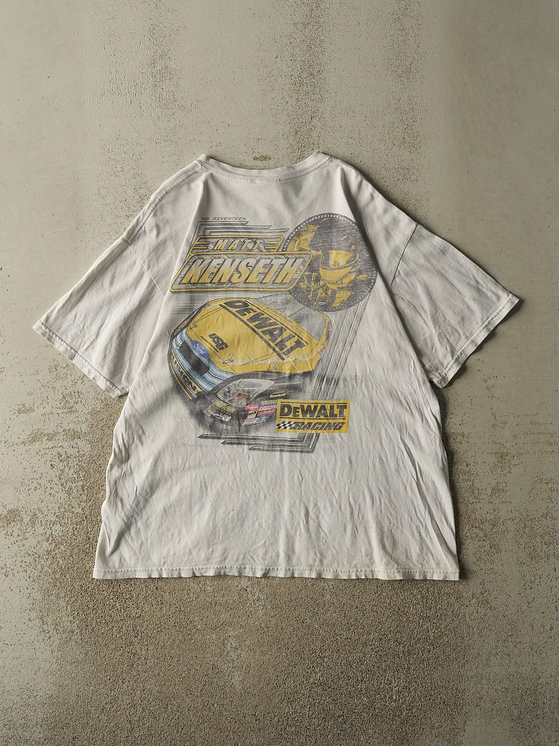 Vintage Y2K White Matt Kennseth Nascar Tee (L/XL)