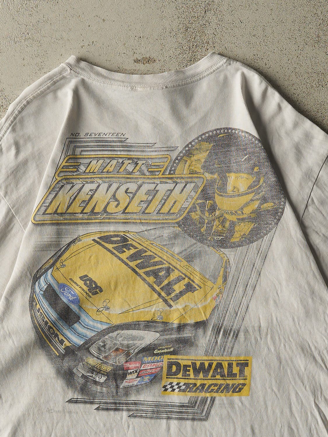 Vintage Y2K White Matt Kennseth Nascar Tee (L/XL)