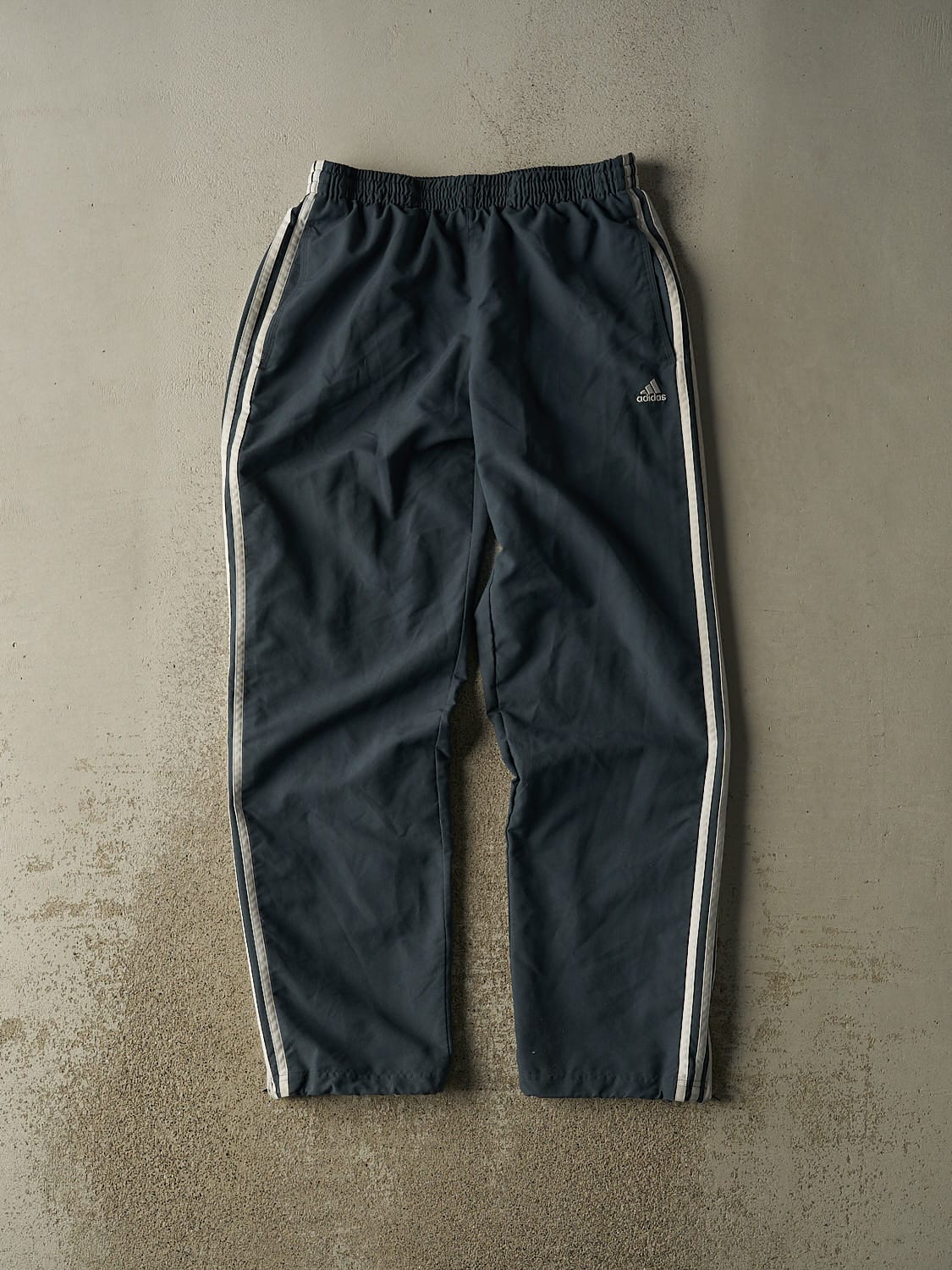 Vintage Y2K Grey Adidas Striped Track Pants (29x32.5)