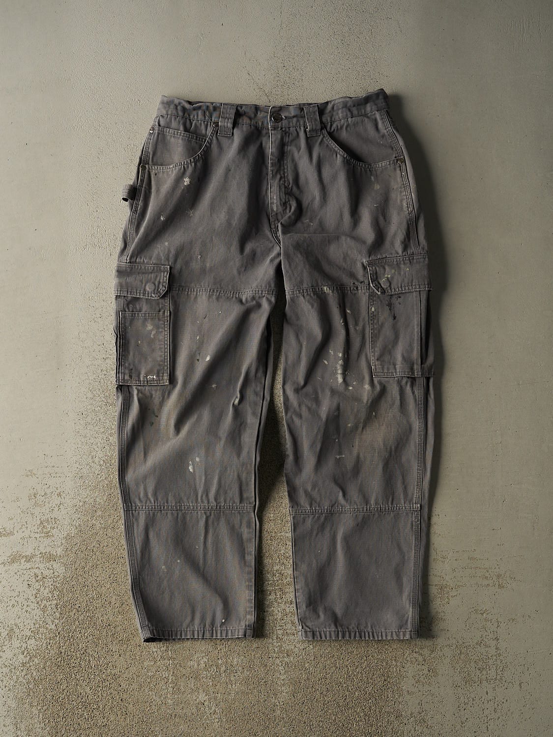 Vintage Y2K Grey Craftsman Cargo Utility Work Pants (34x30)