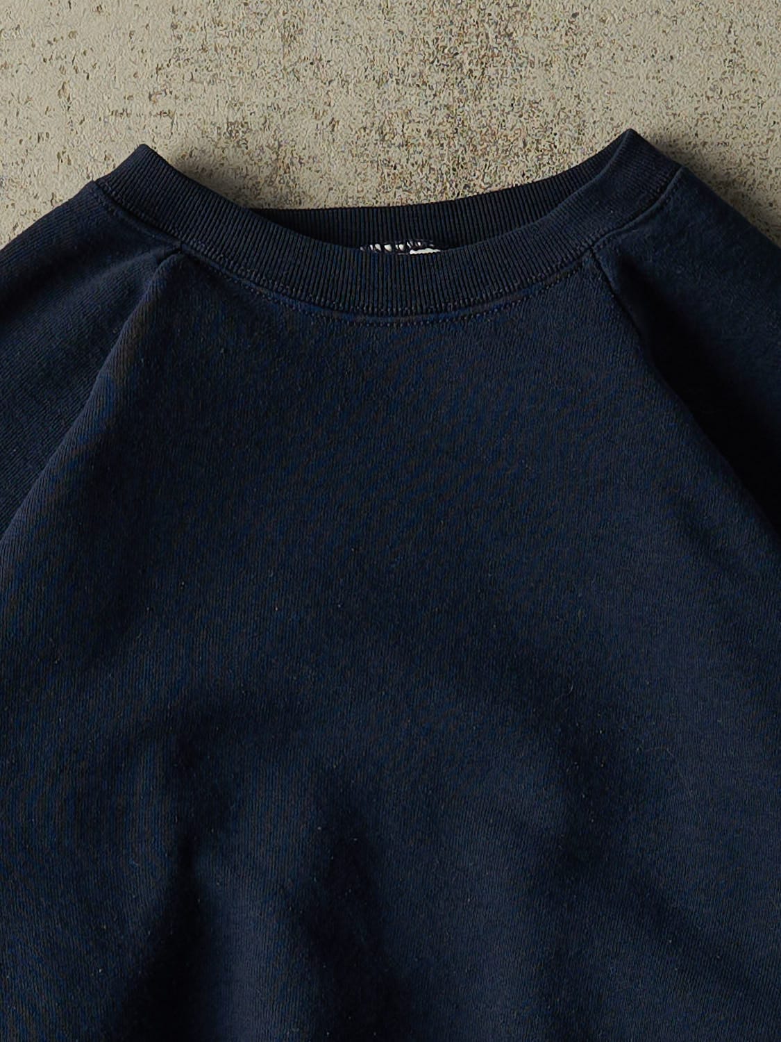 Vintage 80s Navy Blue Blank Crewneck (M/L)