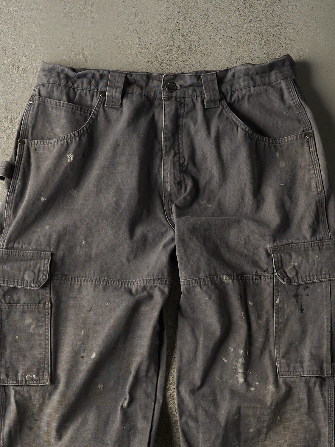Vintage Y2K Grey Craftsman Cargo Utility Work Pants (34x30)