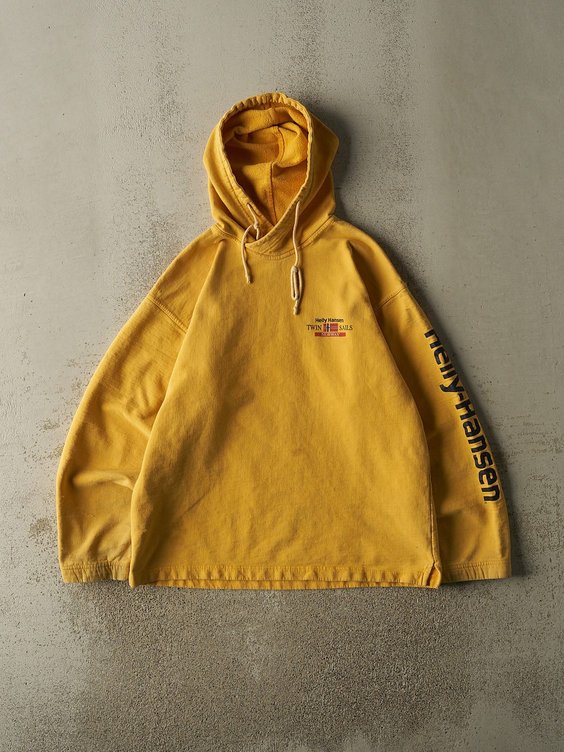 Vintage 90s Yellow Helly Hansen Hoodie (L/XL)
