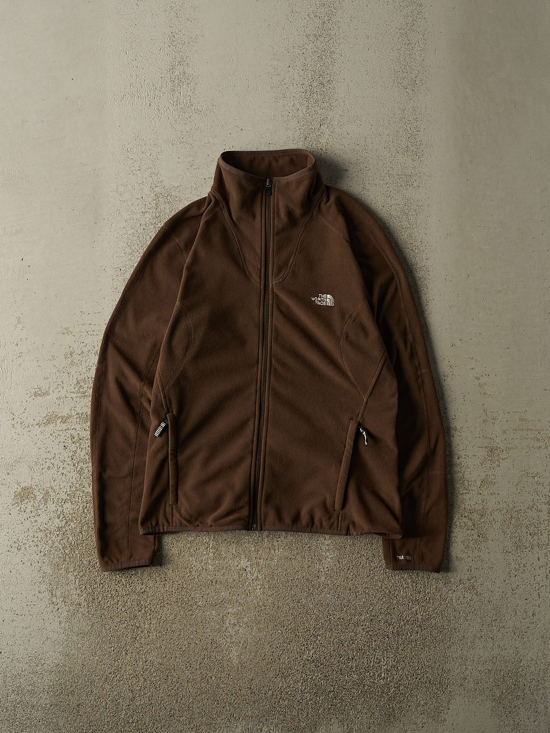 Vintage Y2K Brown The North Face Zip Up Fleece (S/M)