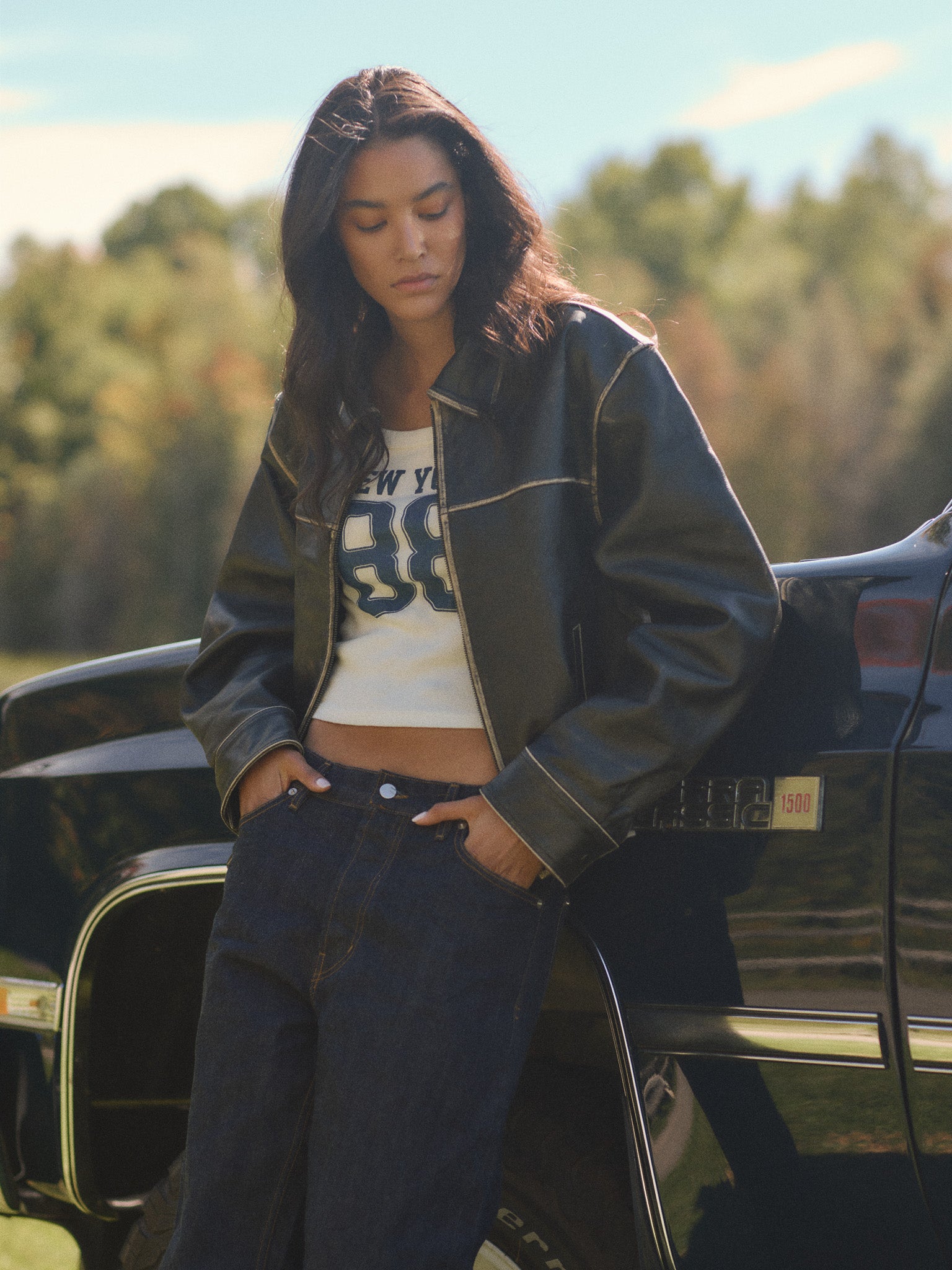 Heritage Leather Jacket - Jet Black