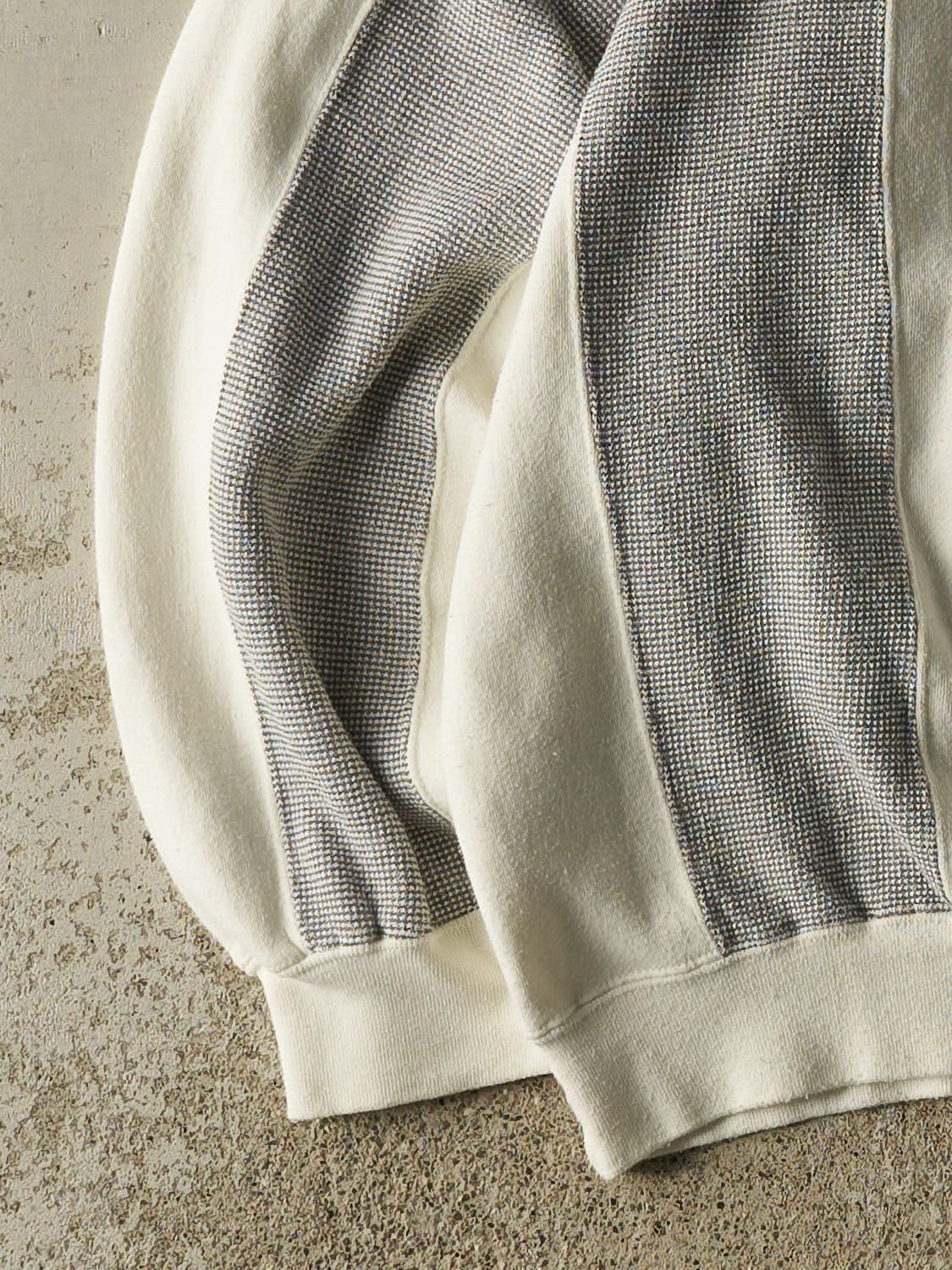 Vintage 90s White Striped Crewneck (XL/XXL)