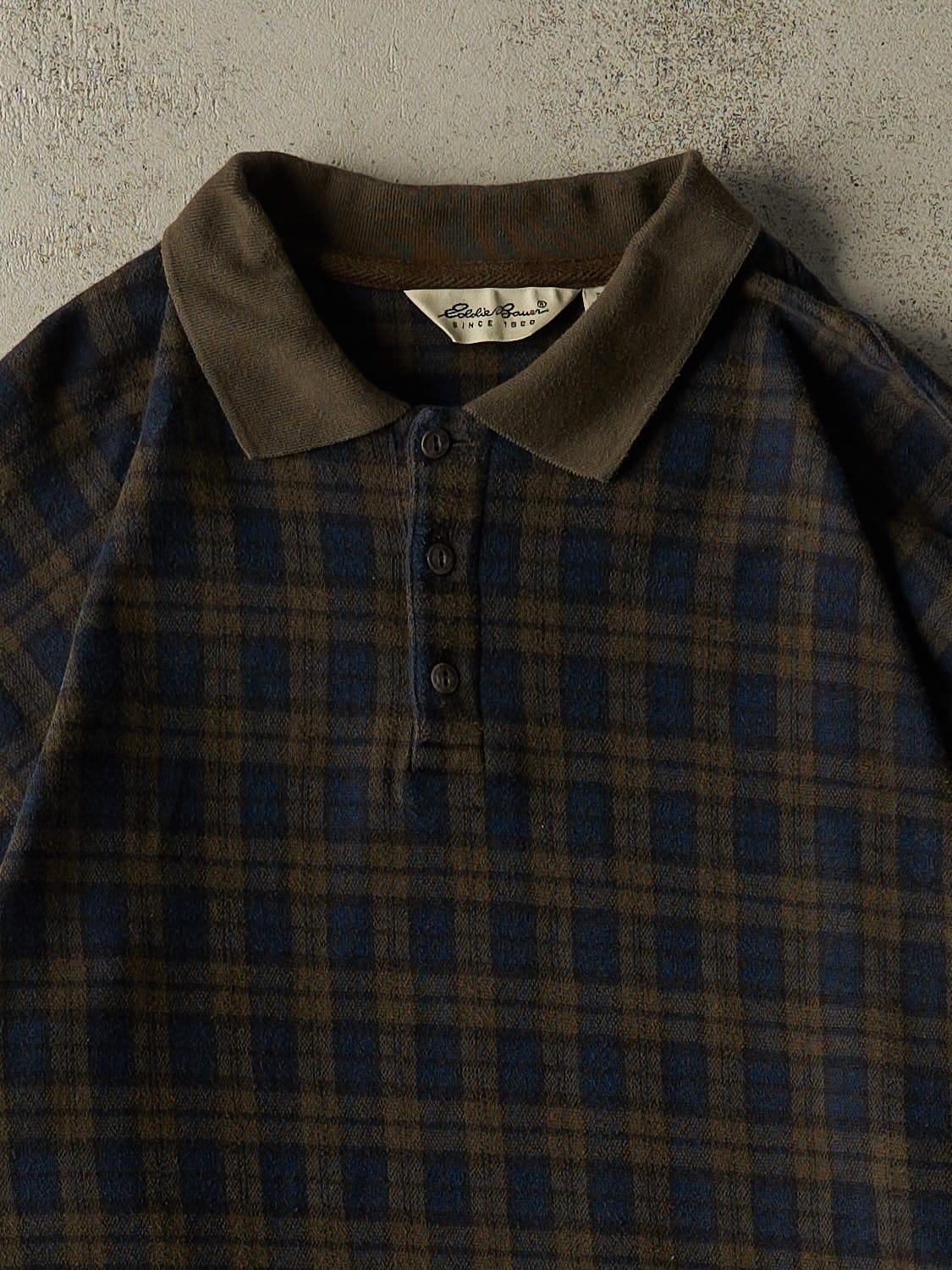 Vintage 90s Green Eddie Bauer Quarter Button Long Sleeve (XL)