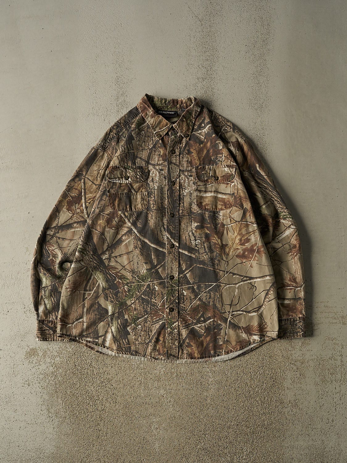 Vintage Y2K Camo Realtree Button Up Long Sleeve (XXL)