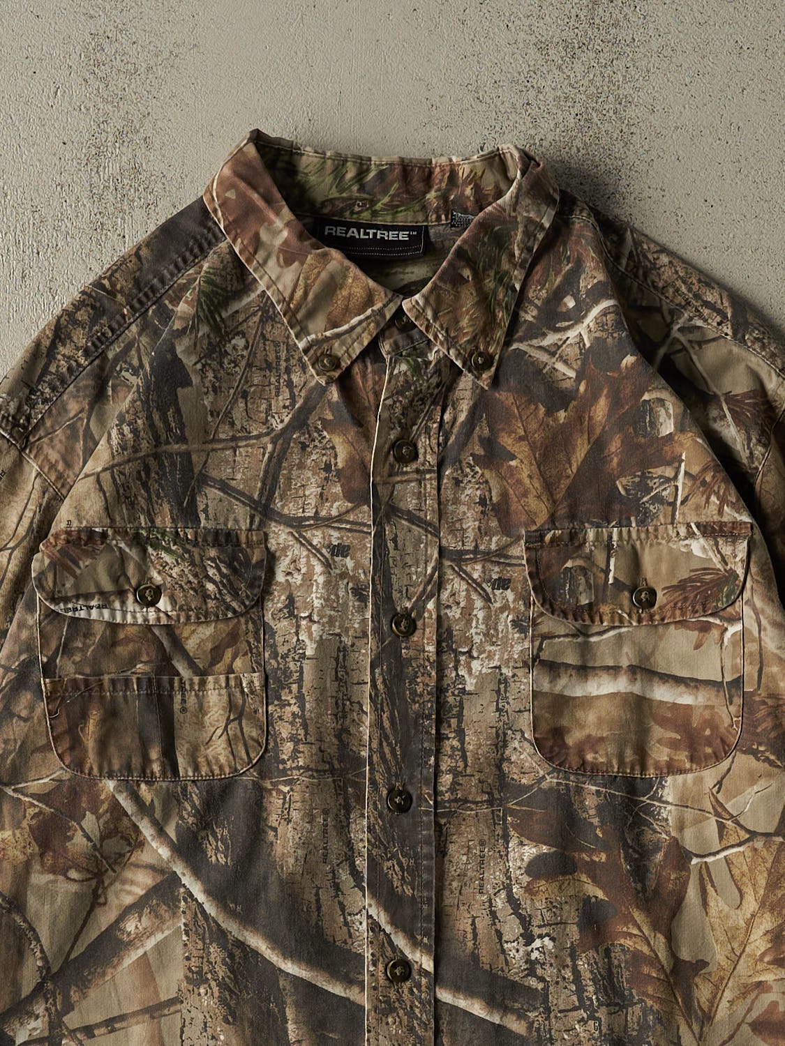 Vintage Y2K Camo Realtree Button Up Long Sleeve (XXL)