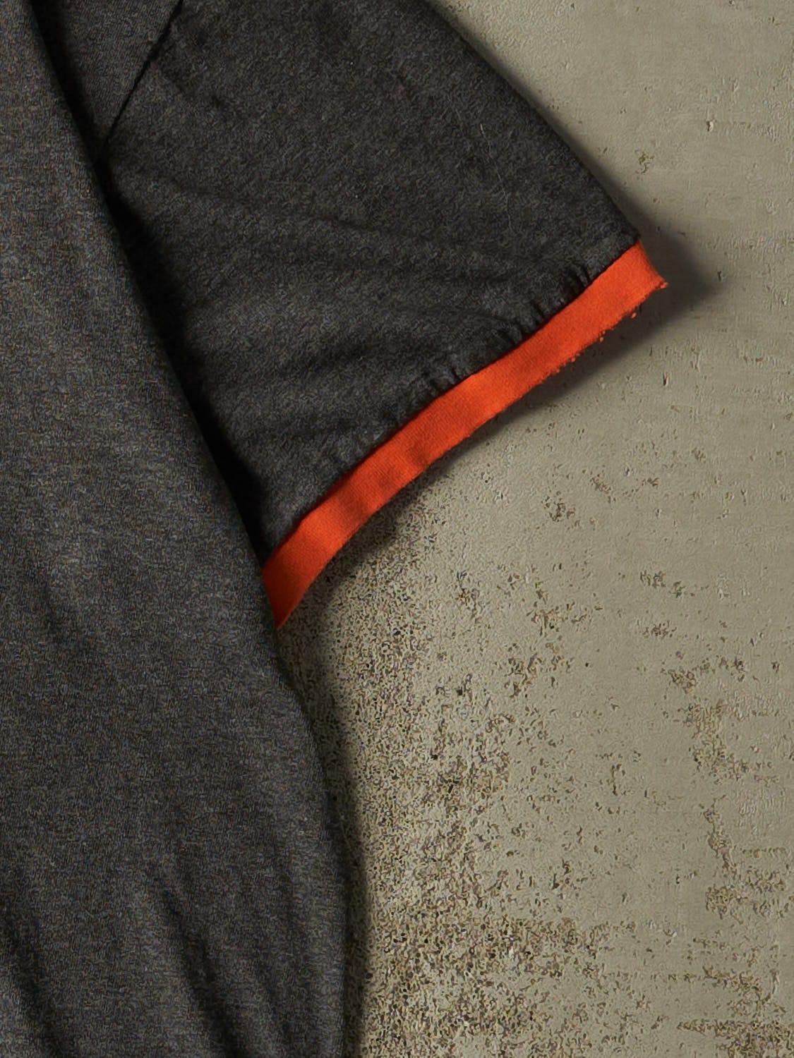 Vintage Y2K Charcoal Grey Nike Embroidered Ringer Tee (XL)
