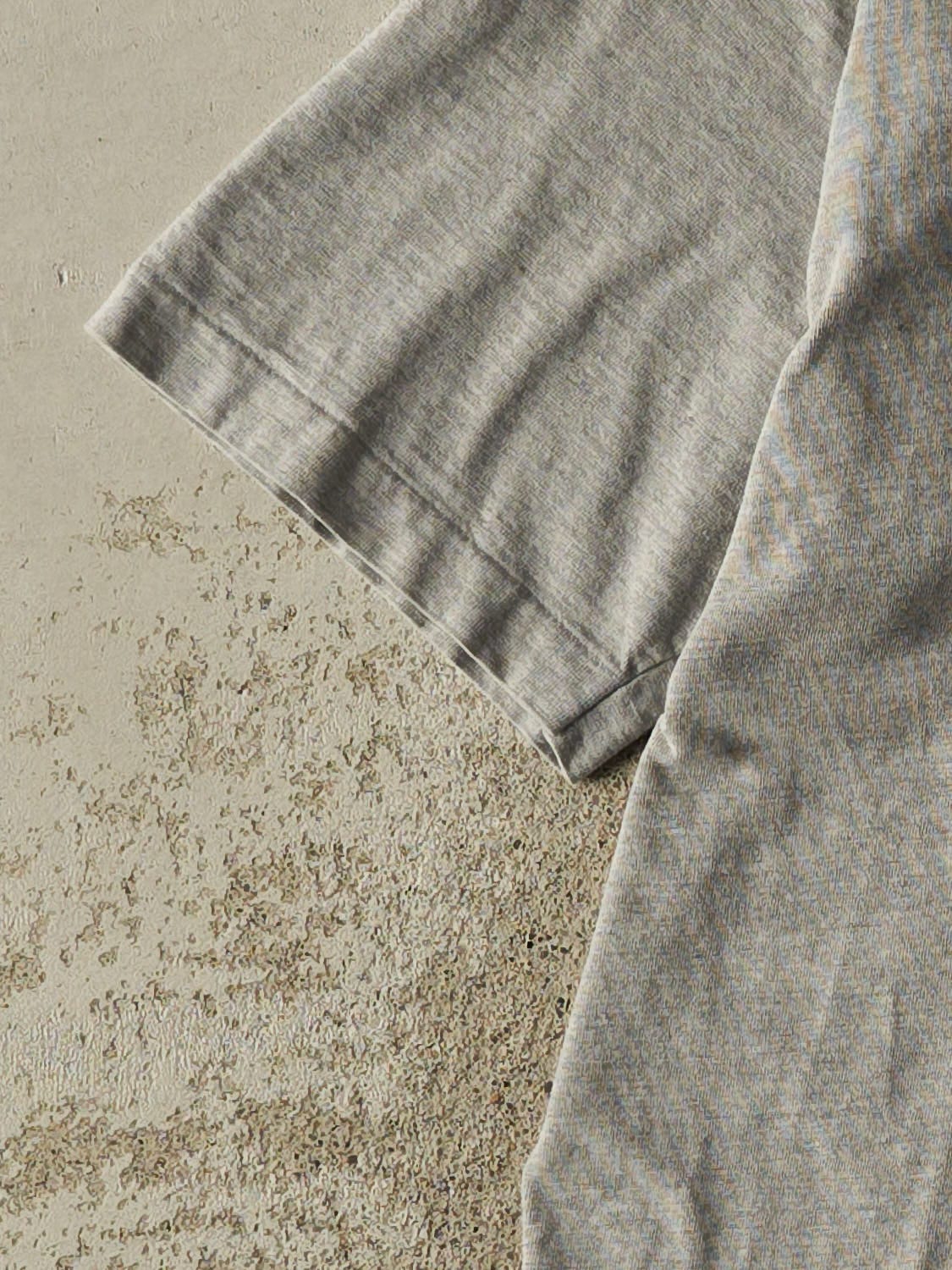 Vintage 90s Grey Heat Wave Hoops Single Stitch Tee (S/M)