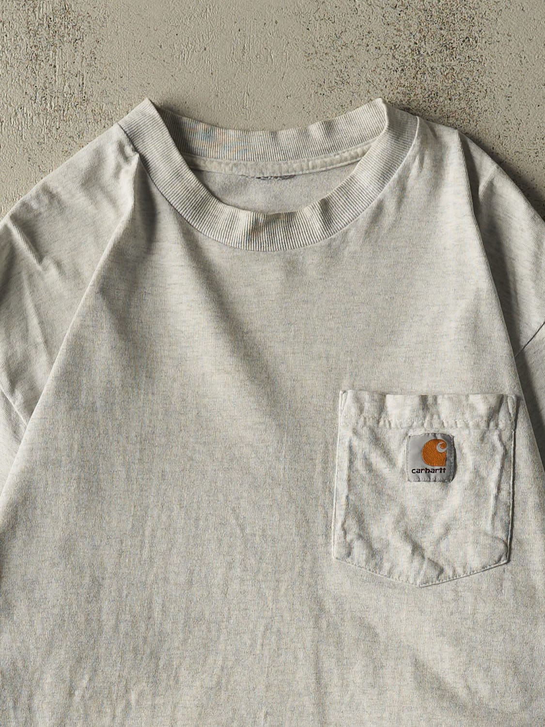 Vintage 90s Heather Grey Carhartt Pocket Tee (L)