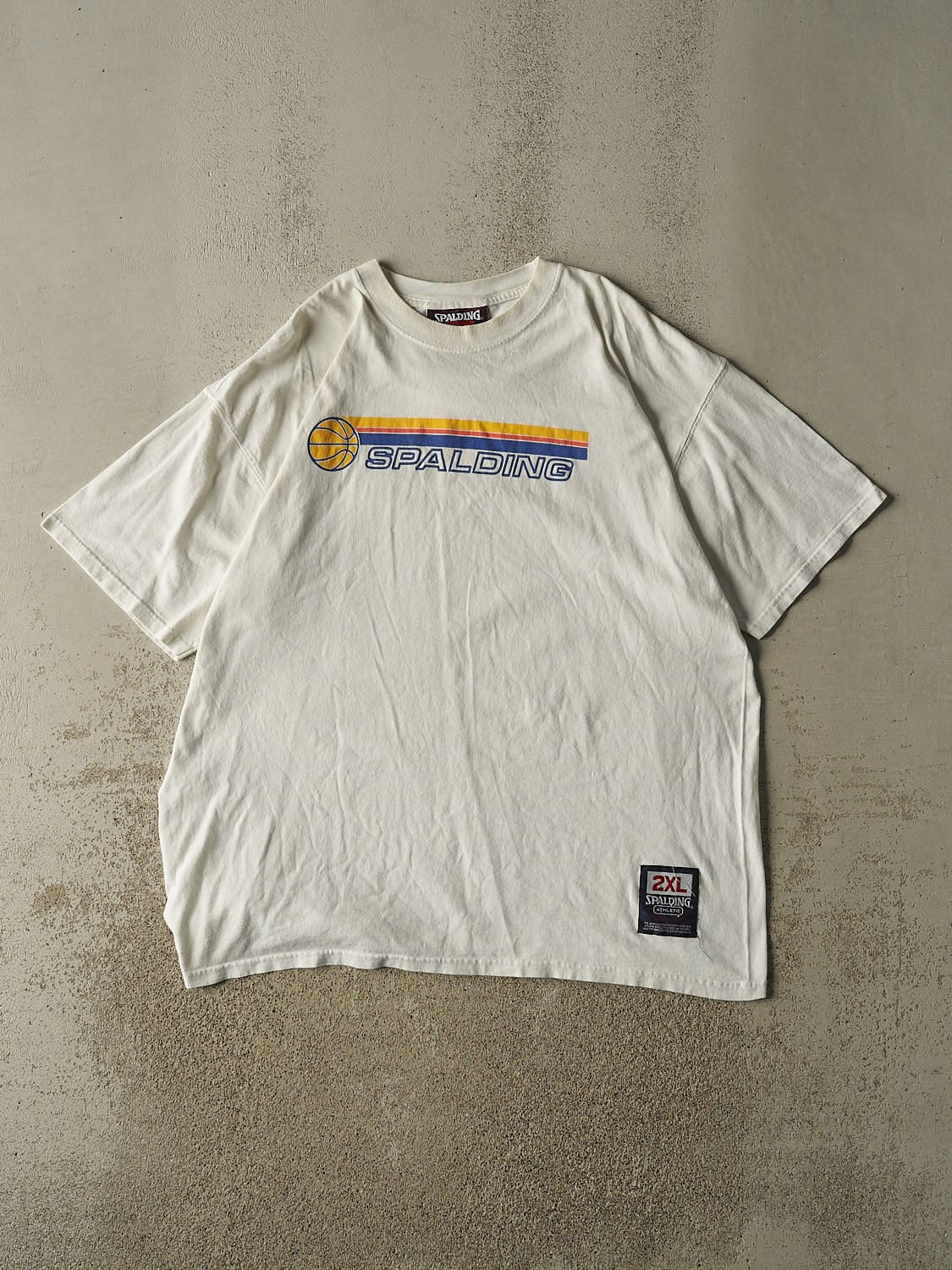 Vintage 90s White Spalding Logo Tee (XXL/XXXL)