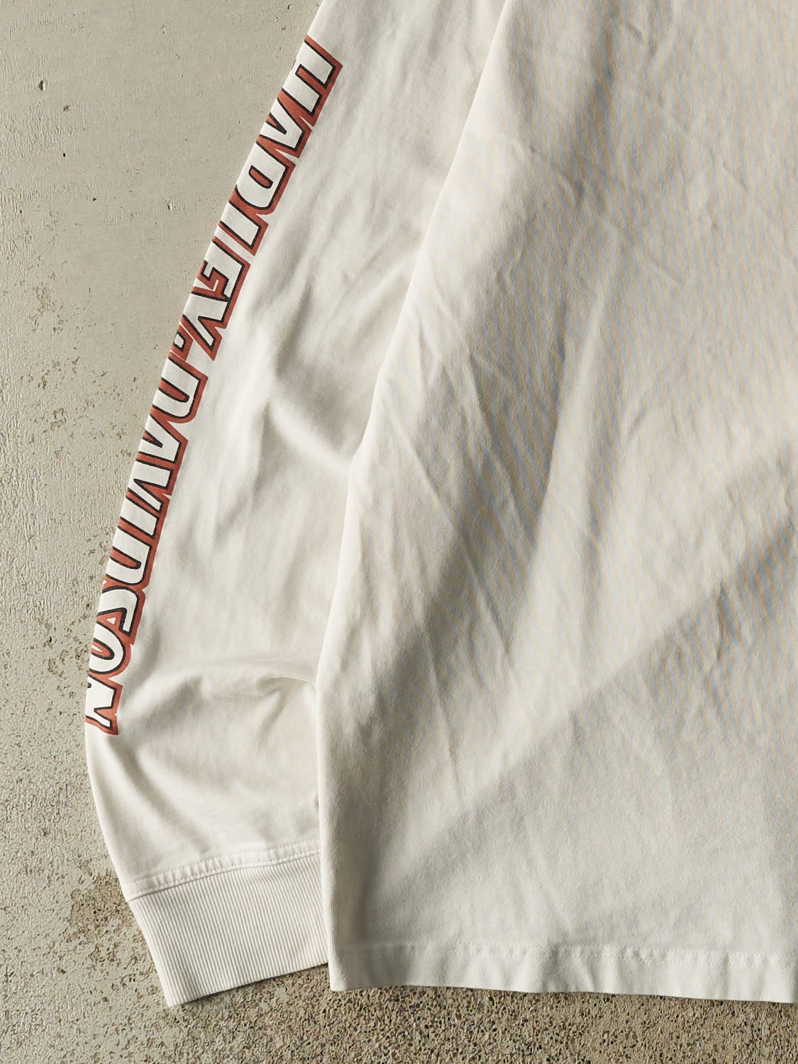 Vintage Y2K White Harley Davidson Embroidered Long Sleeve (XL)