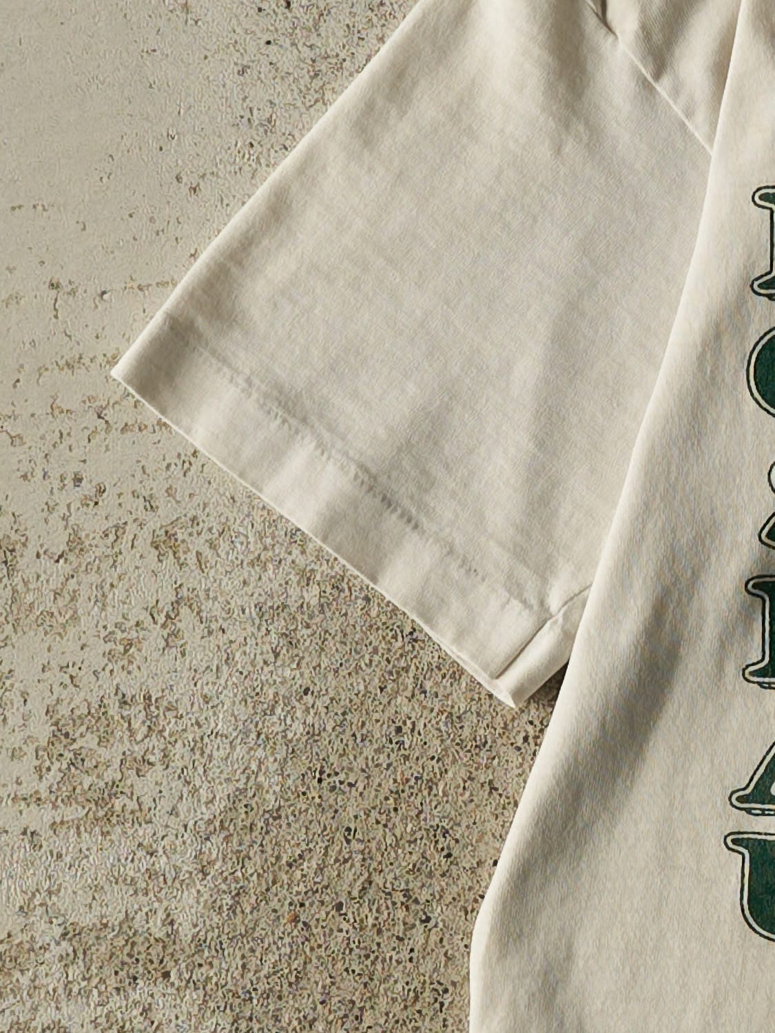 Vintage 90s Beige Roseau Rams Single Stitch Tee (XXS/XS)
