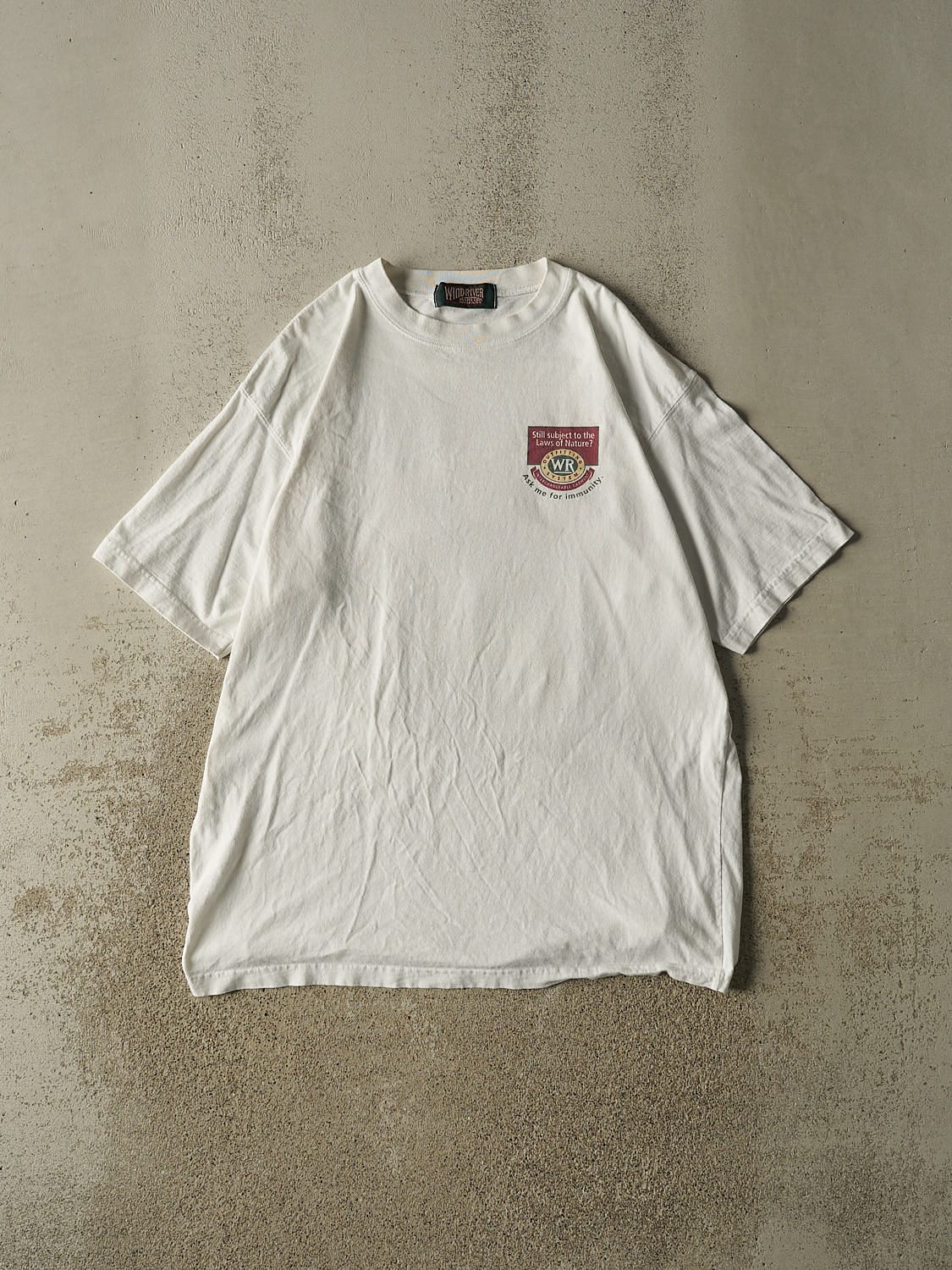 Vintage 90s White Wind River Weather System Tee (XXL)