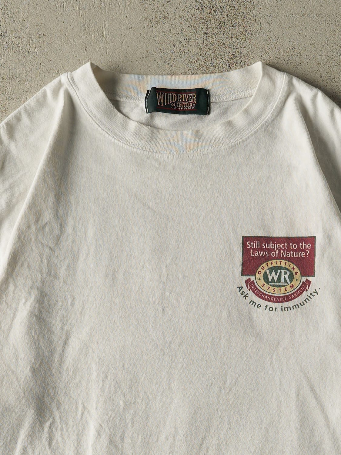 Vintage 90s White Wind River Weather System Tee (XXL)