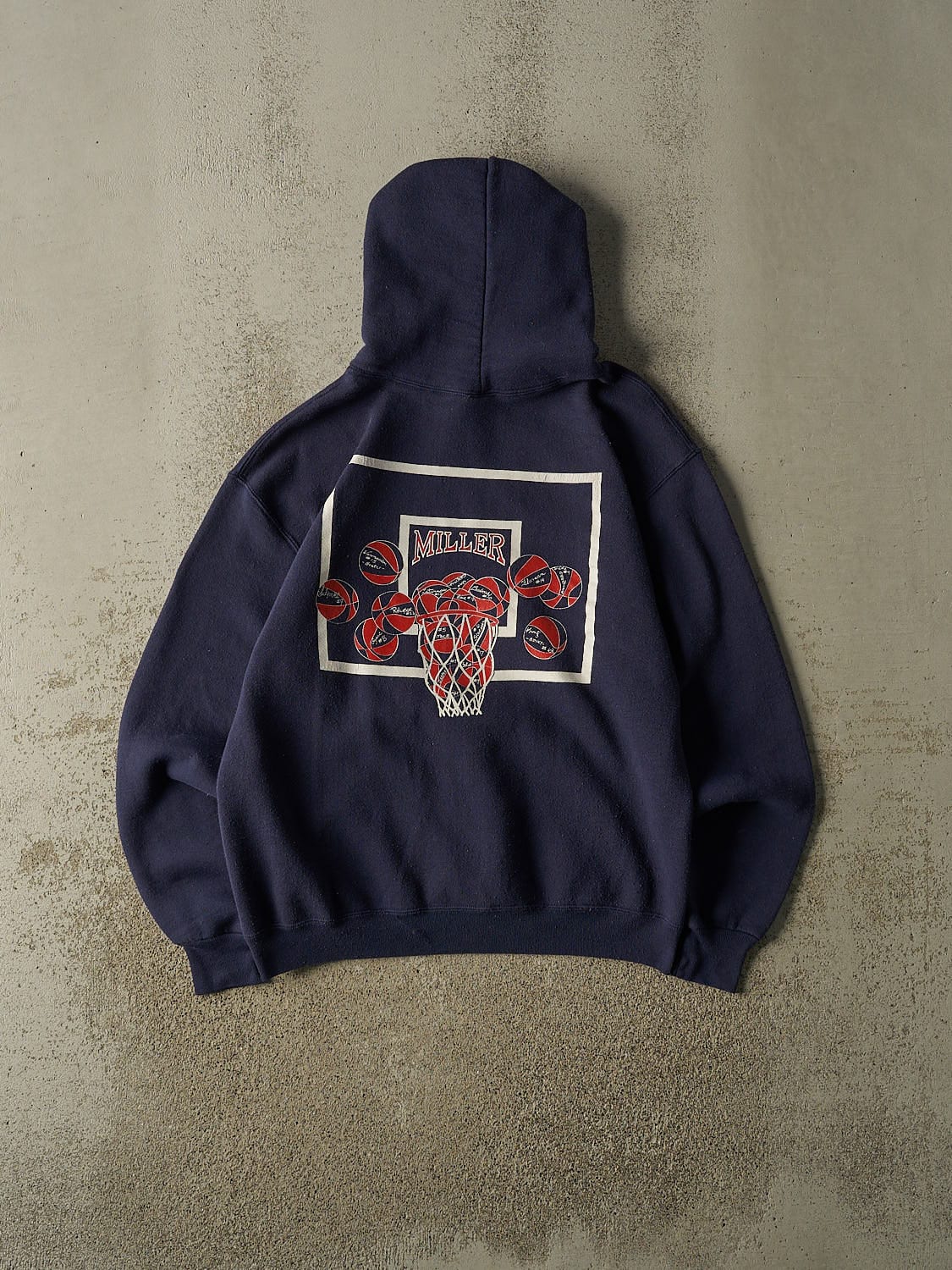 Vintage 80s Navy Blue Russell Athletic Pac of Miller Hoodie (M)