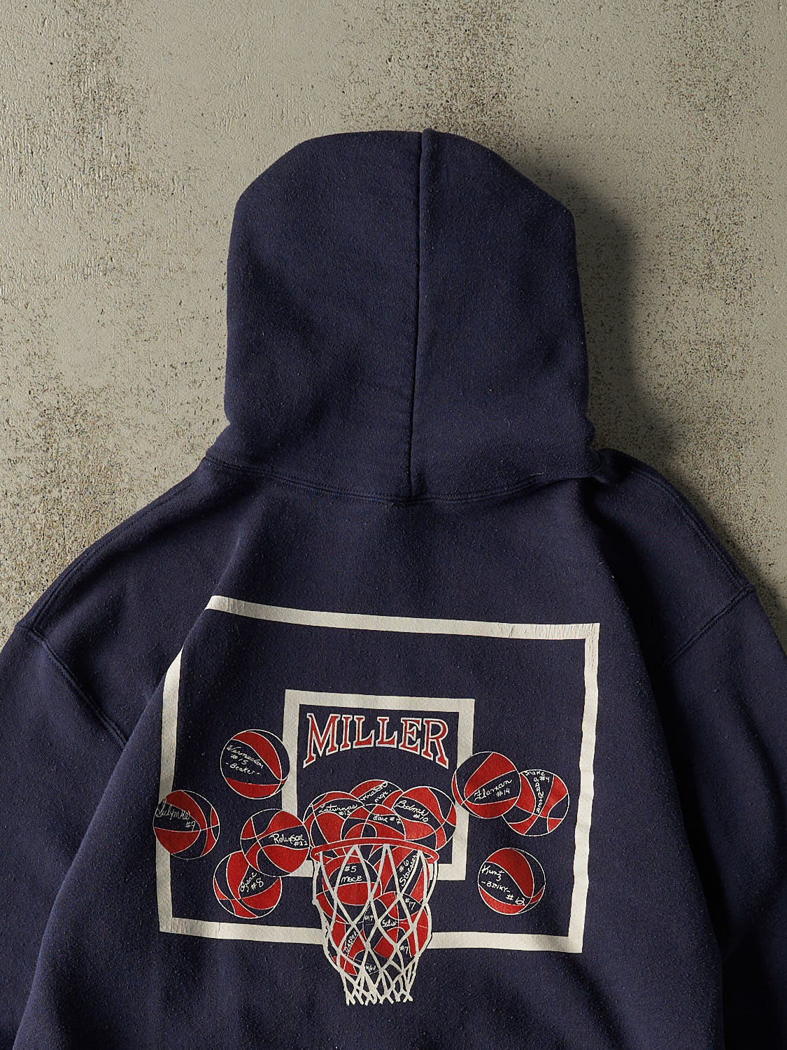 Vintage 80s Navy Blue Russell Athletic Pac of Miller Hoodie (M)