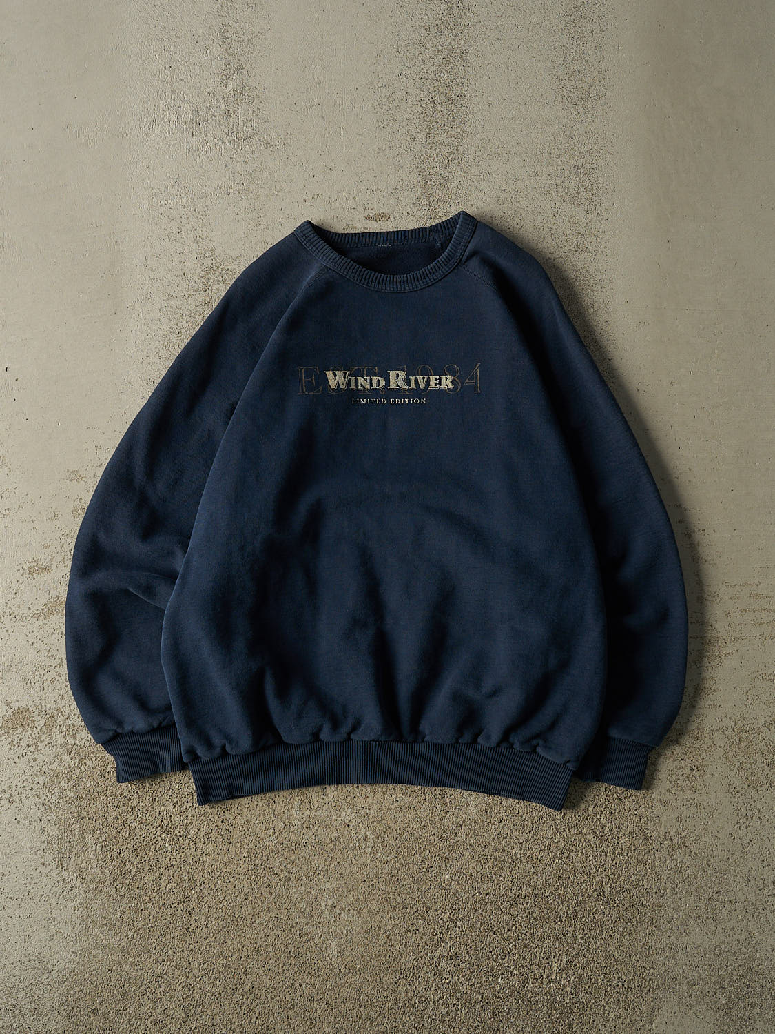 Vintage 90s Navy Blue Wind River Limited Edition Crewneck (XL)