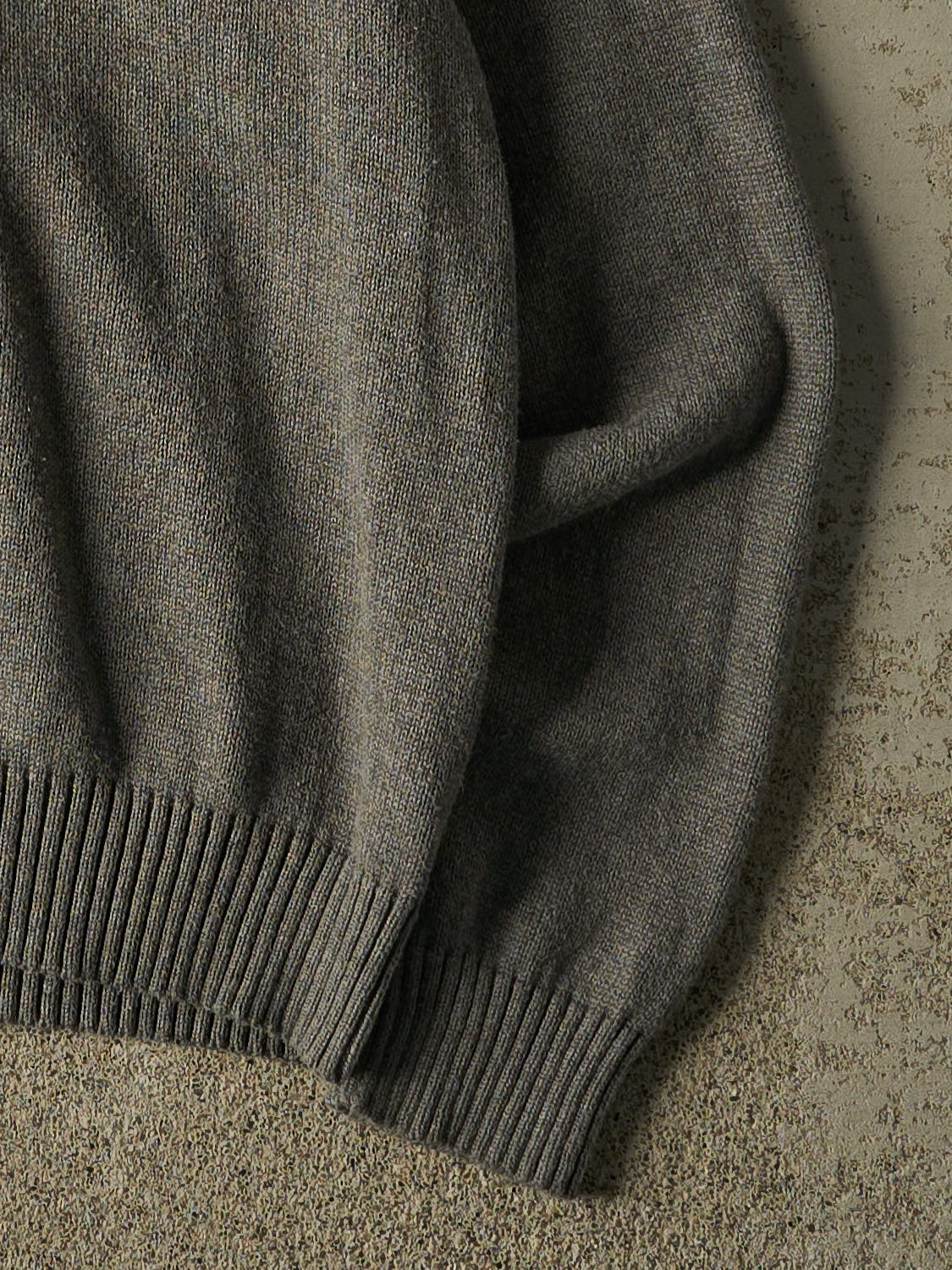 Vintage 90s Grey Polo Quarter Zip Knit (L/XL)