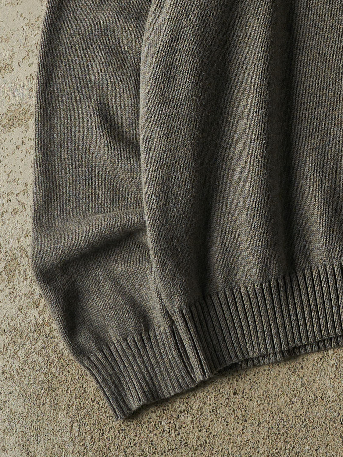 Vintage 90s Grey Polo Quarter Zip Knit (L/XL)