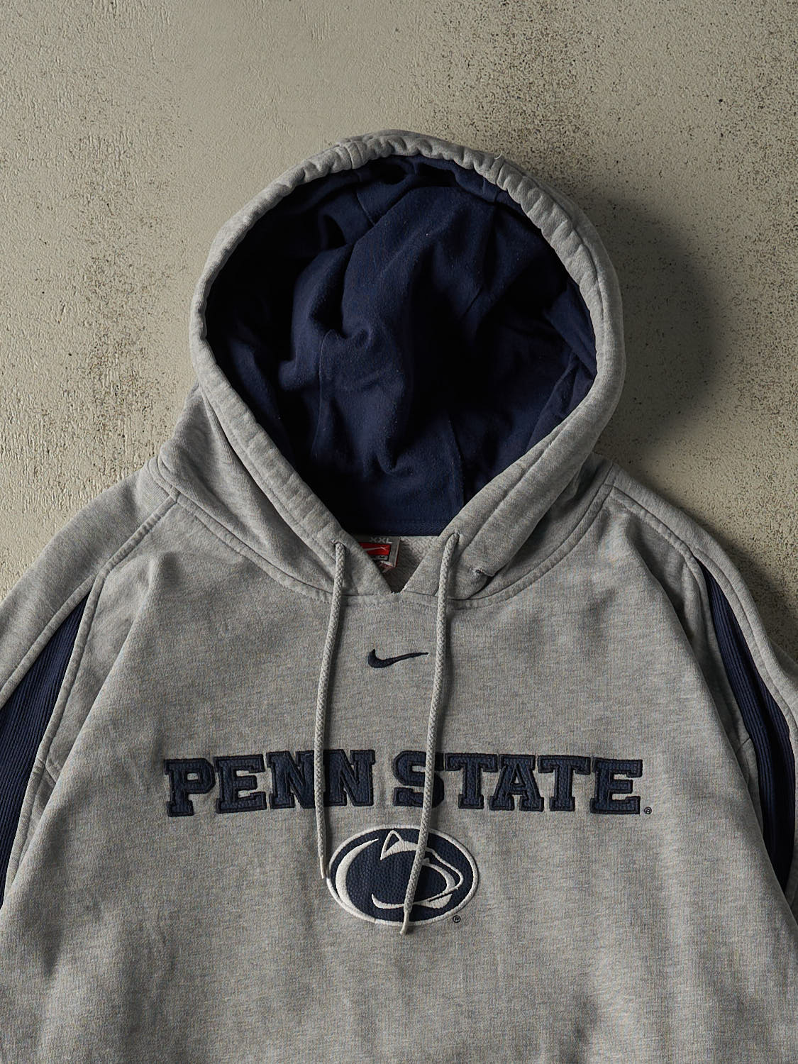 Vintage Y2K Grey Penn State University Nike Middle Swoosh Hoodie (XL/XXL)