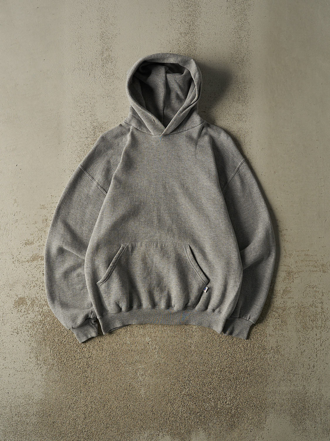Vintage Y2K Grey Russell Athletic Blank Hoodie (M)