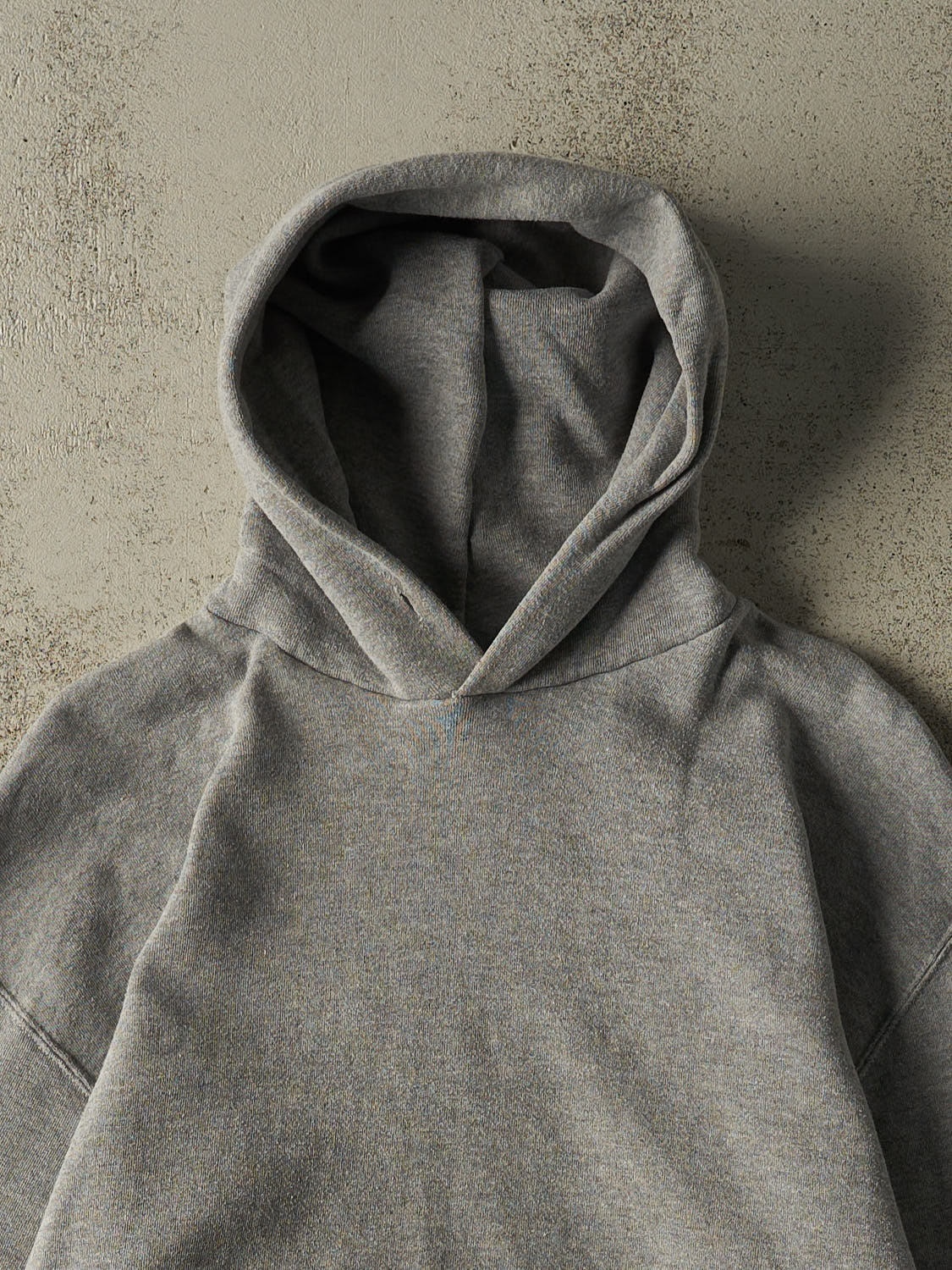 Vintage Y2K Grey Russell Athletic Blank Hoodie (M)