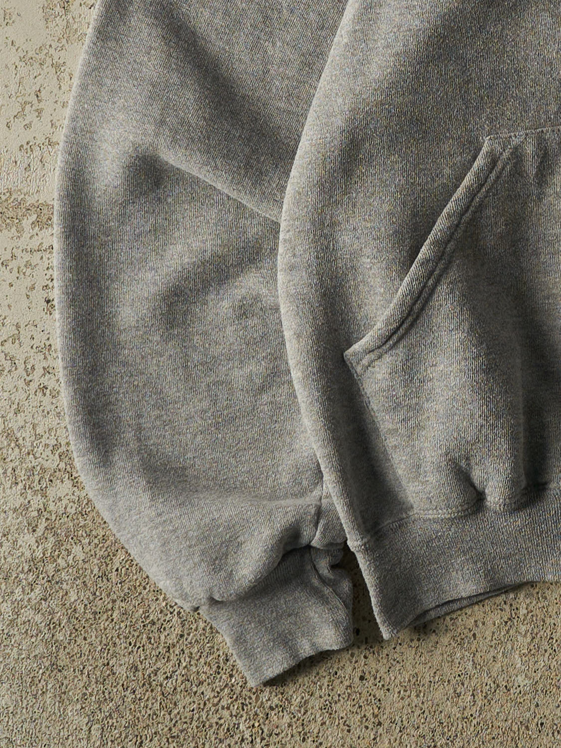 Vintage Y2K Grey Russell Athletic Blank Hoodie (M)