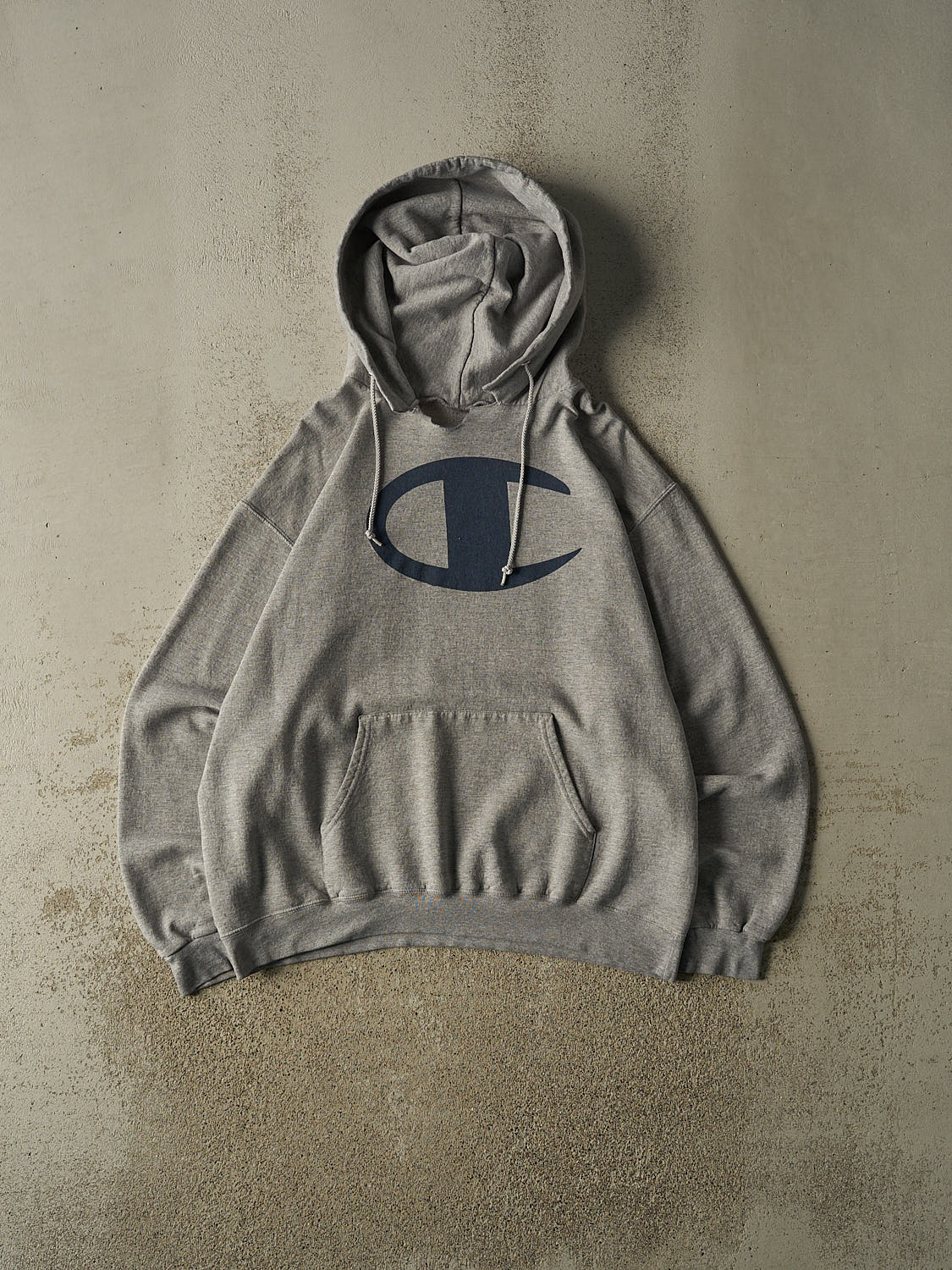 Vintage 90s Grey Champion Logo Hoodie (L)