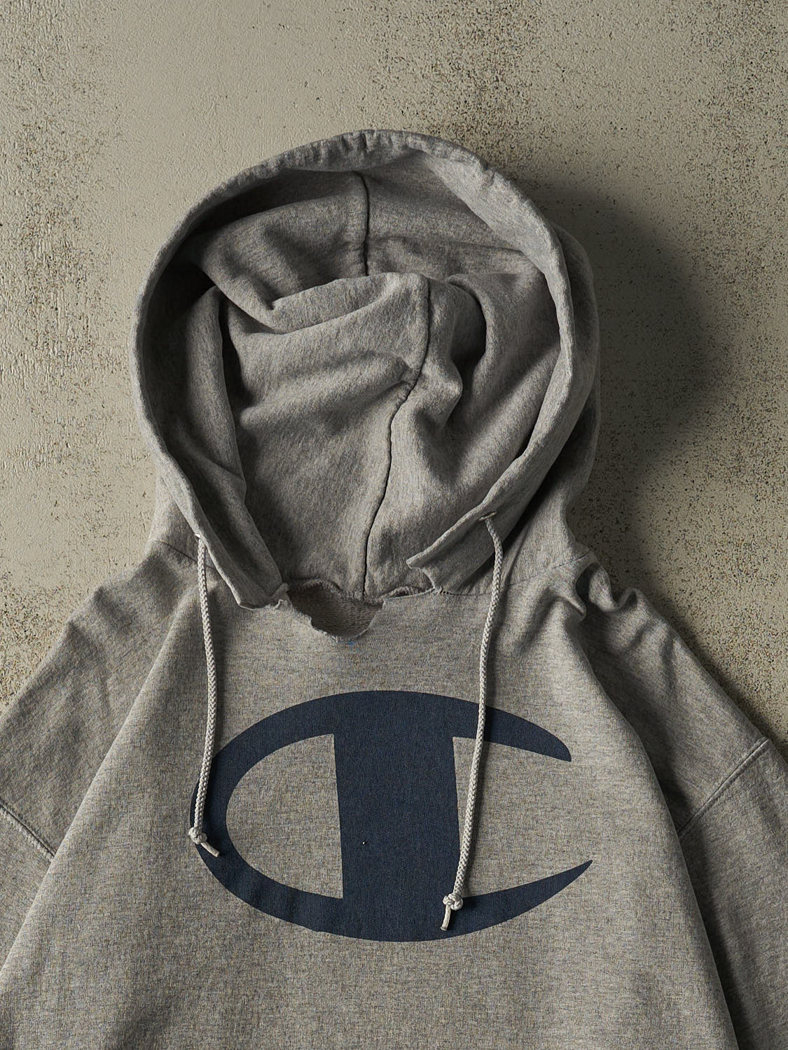 Vintage 90s Grey Champion Logo Hoodie (L)