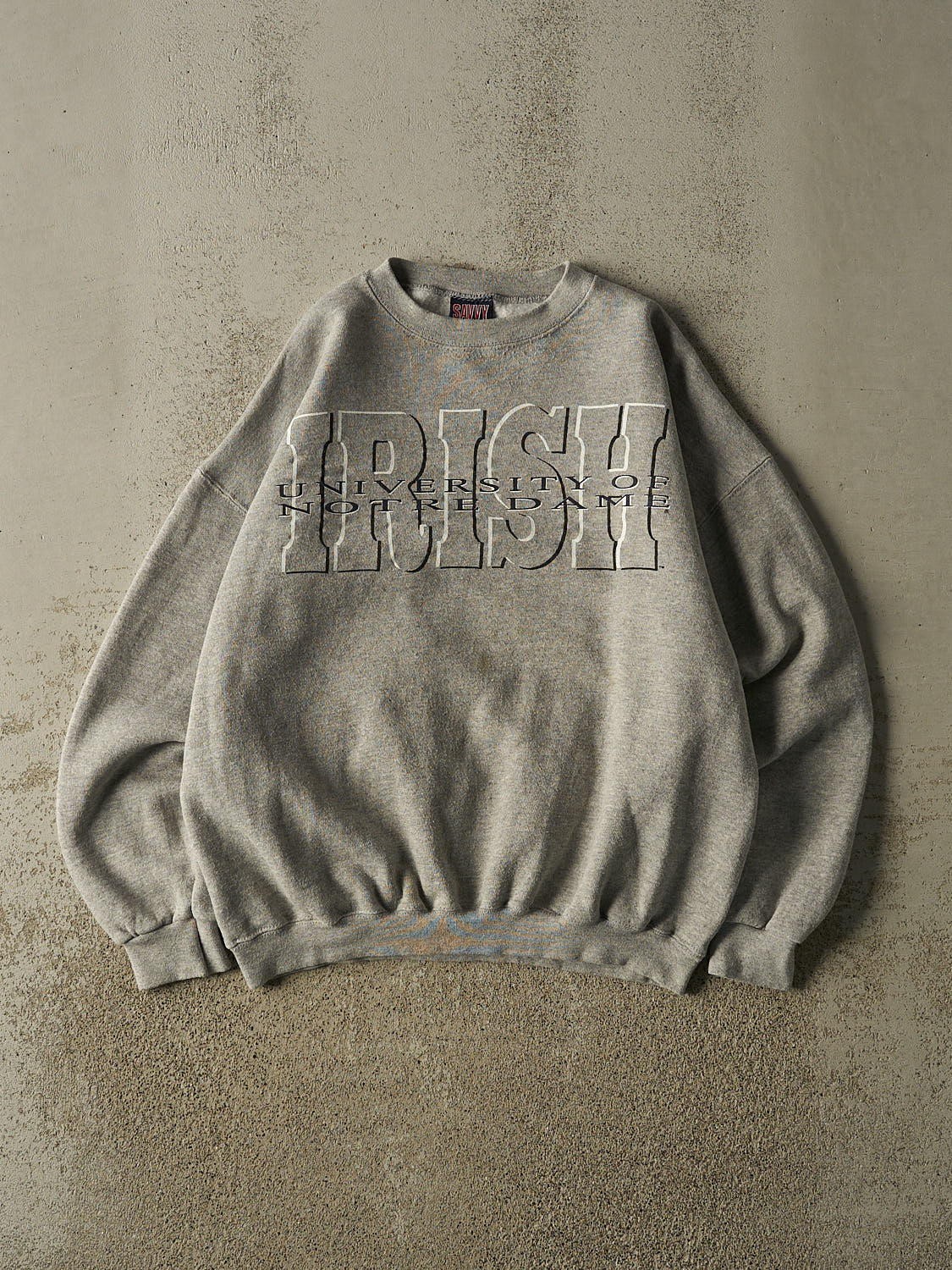 Vintage 90s Grey University of Notre Dame Crewneck (L/XL)