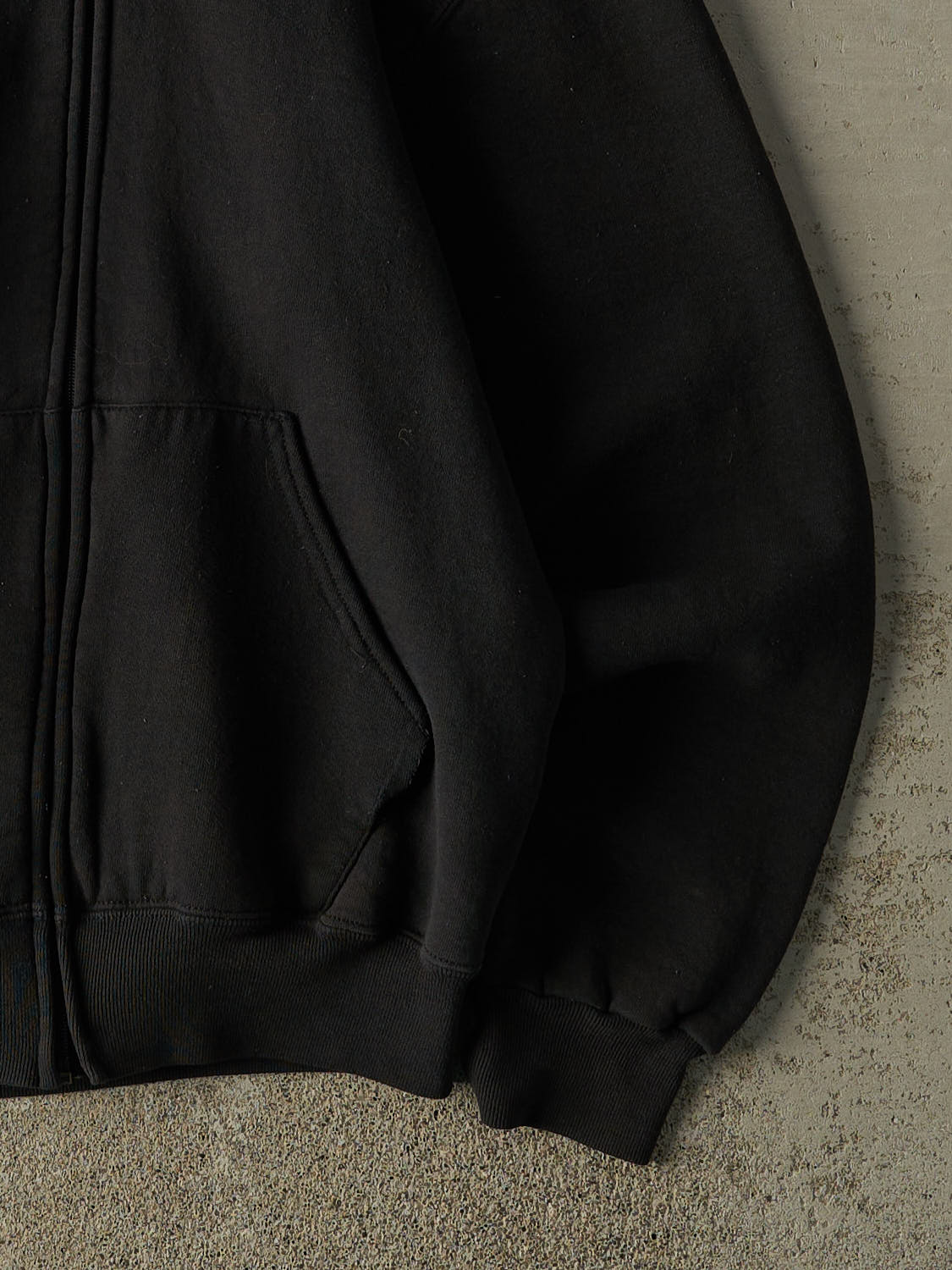 Vintage 90s Black Russell Athletic Zip Up Hoodie (S)